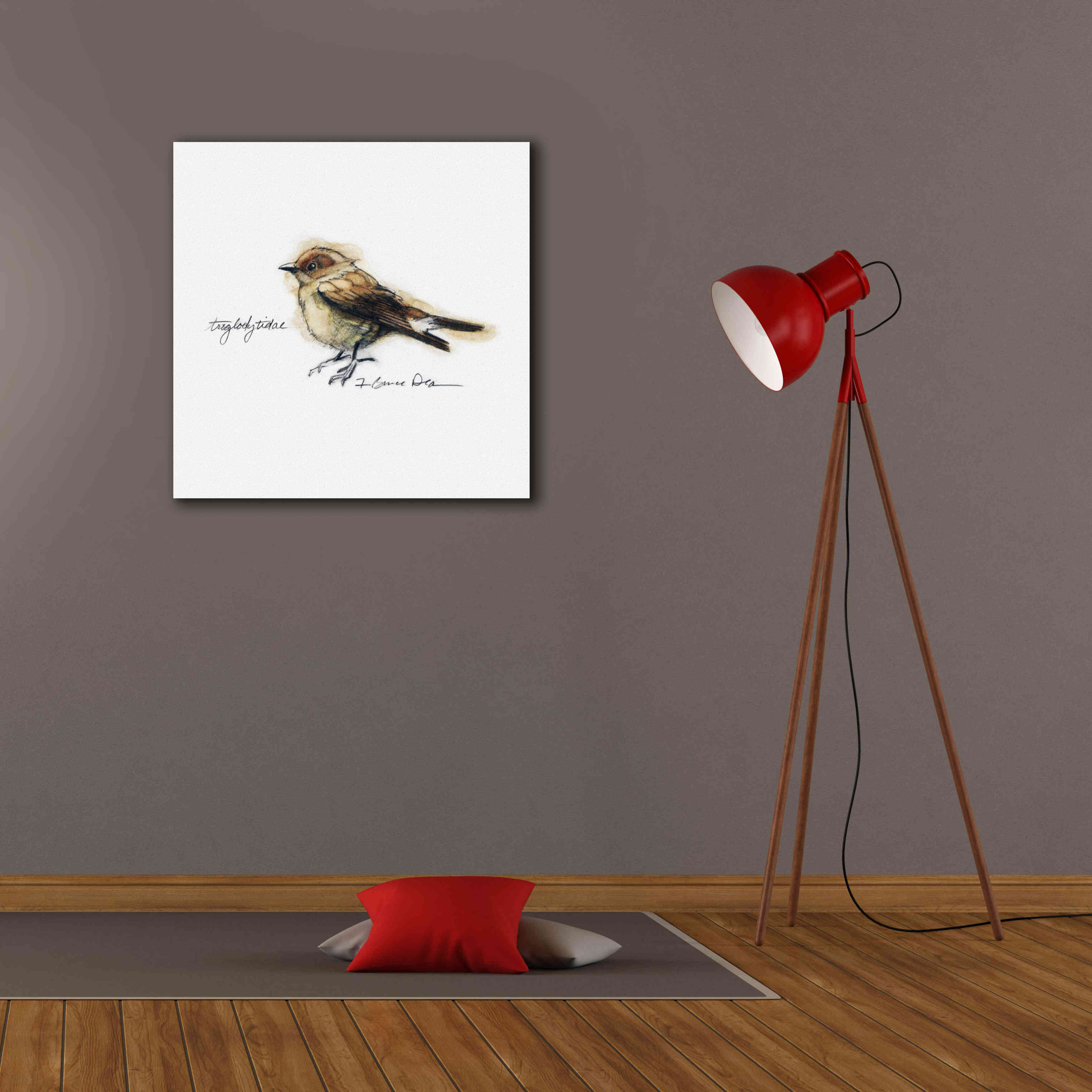 'Songbird Study I' by Bruce Dean, Giclee Canvas Wall Art,26x26