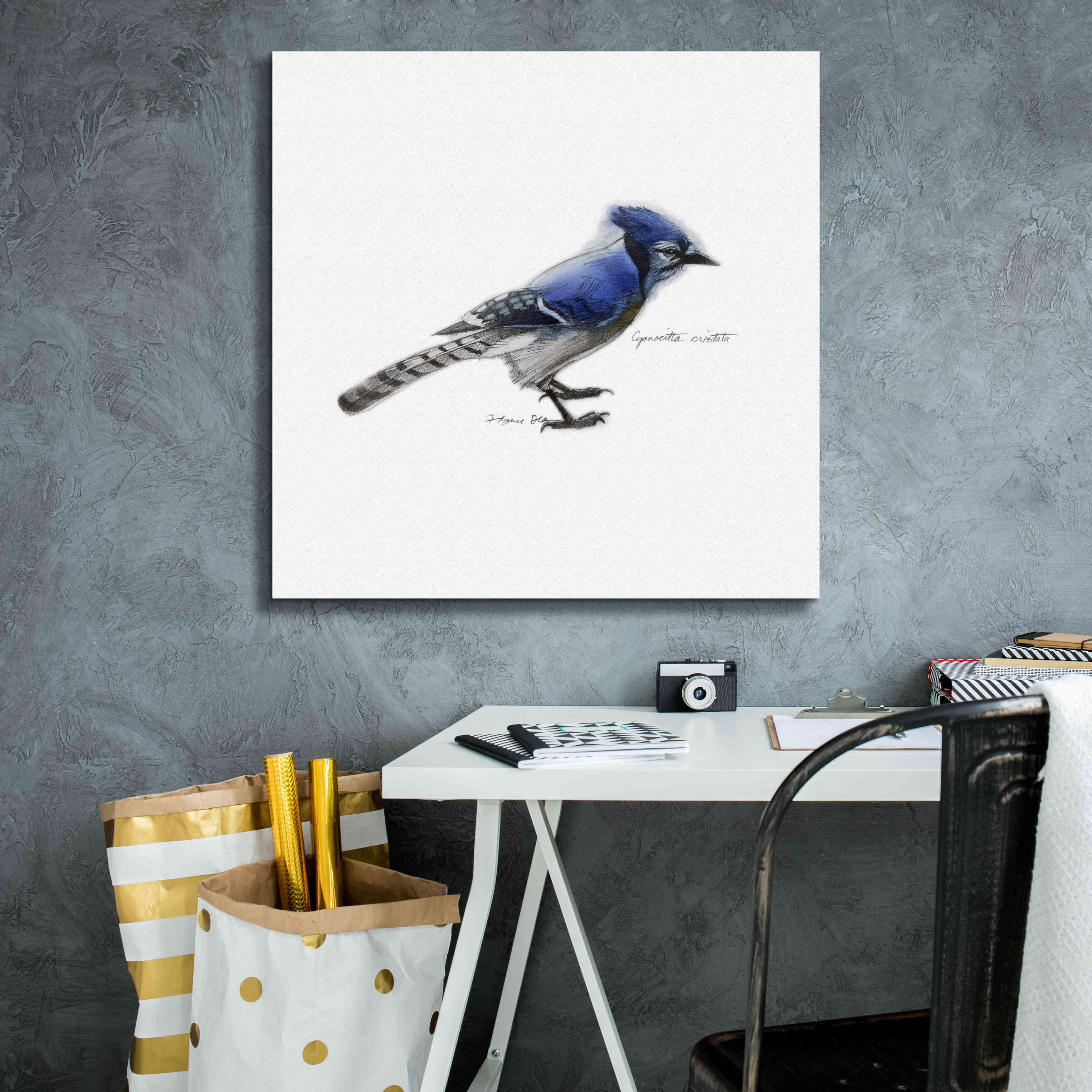 'Songbird Study III' by Bruce Dean, Giclee Canvas Wall Art,26x26