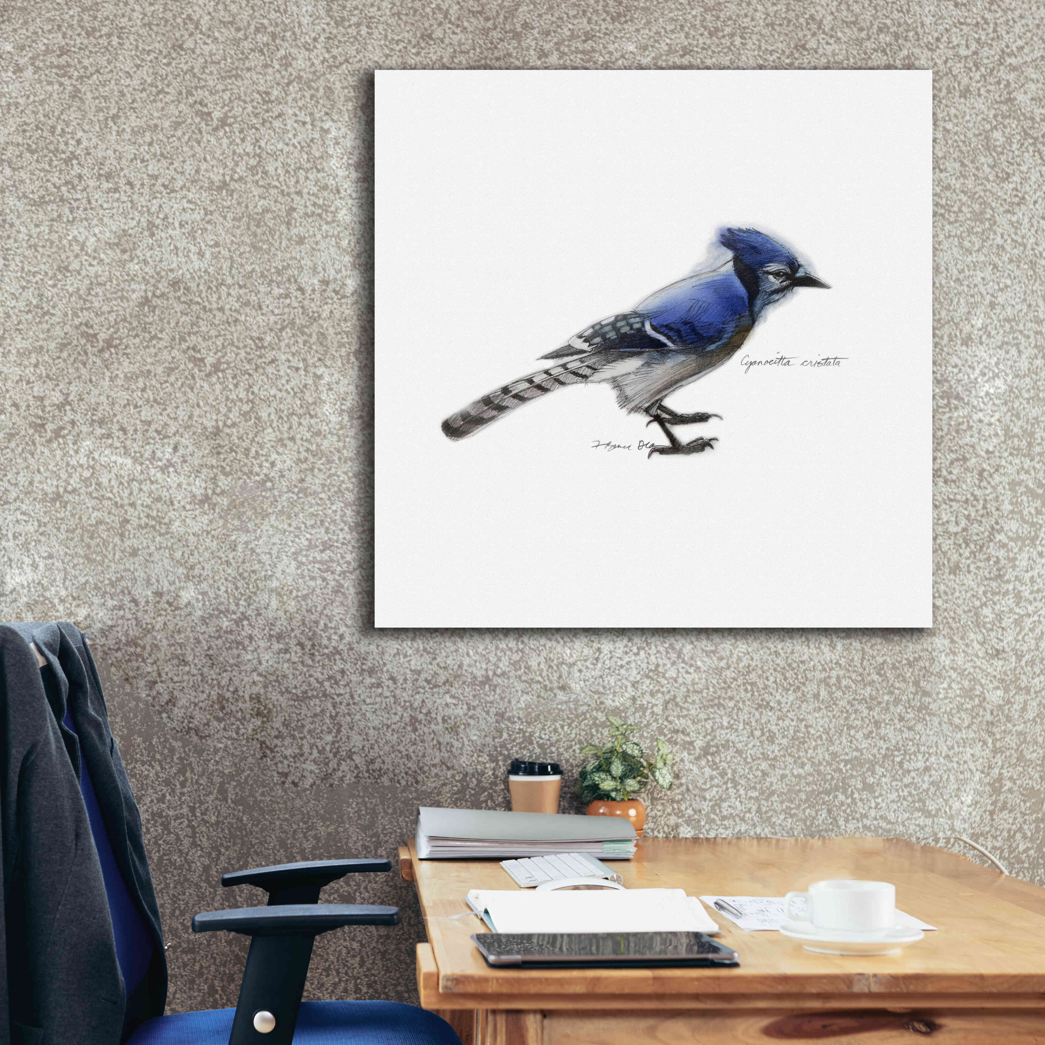 'Songbird Study III' by Bruce Dean, Giclee Canvas Wall Art,37x37