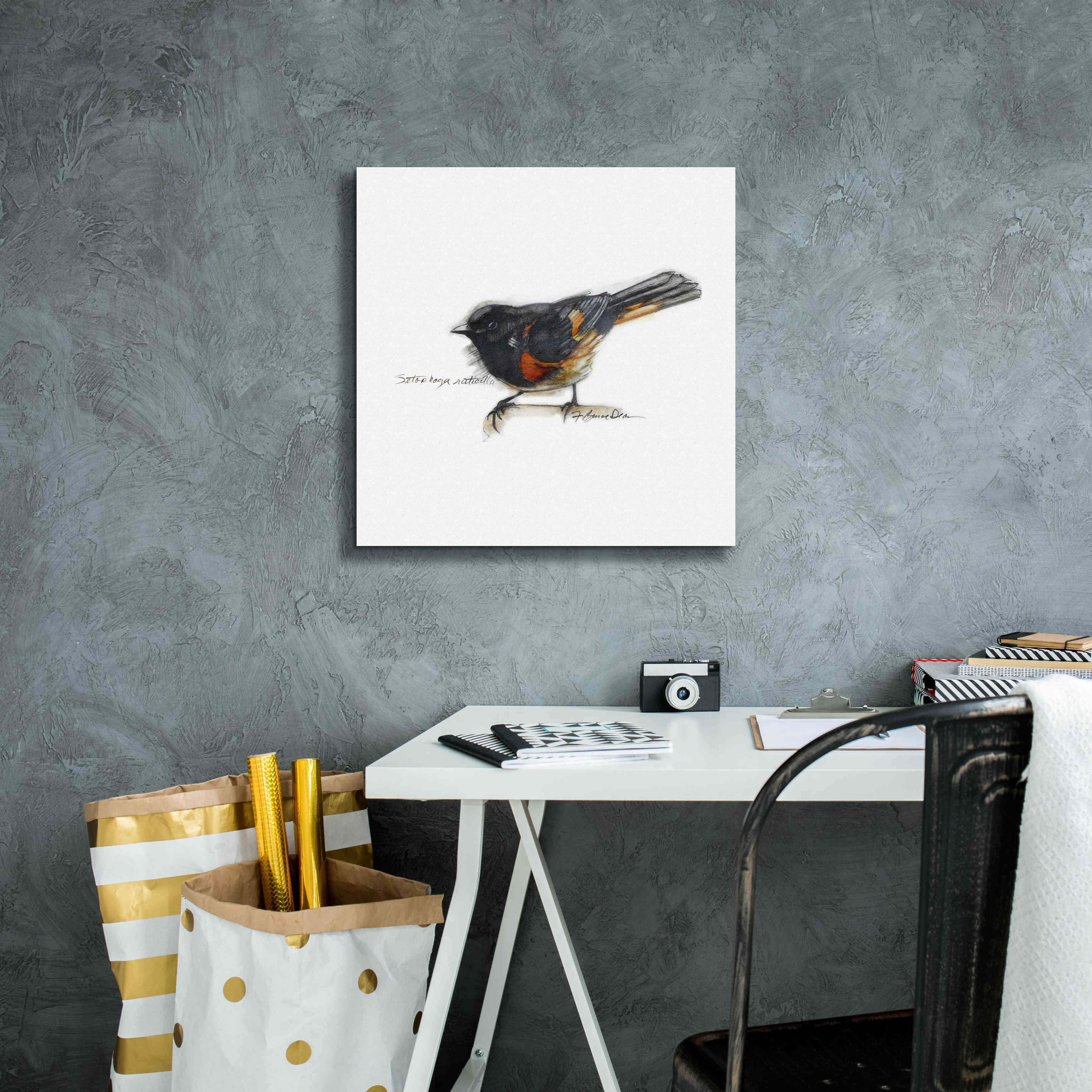'Songbird Study IV' by Bruce Dean, Giclee Canvas Wall Art,18x18