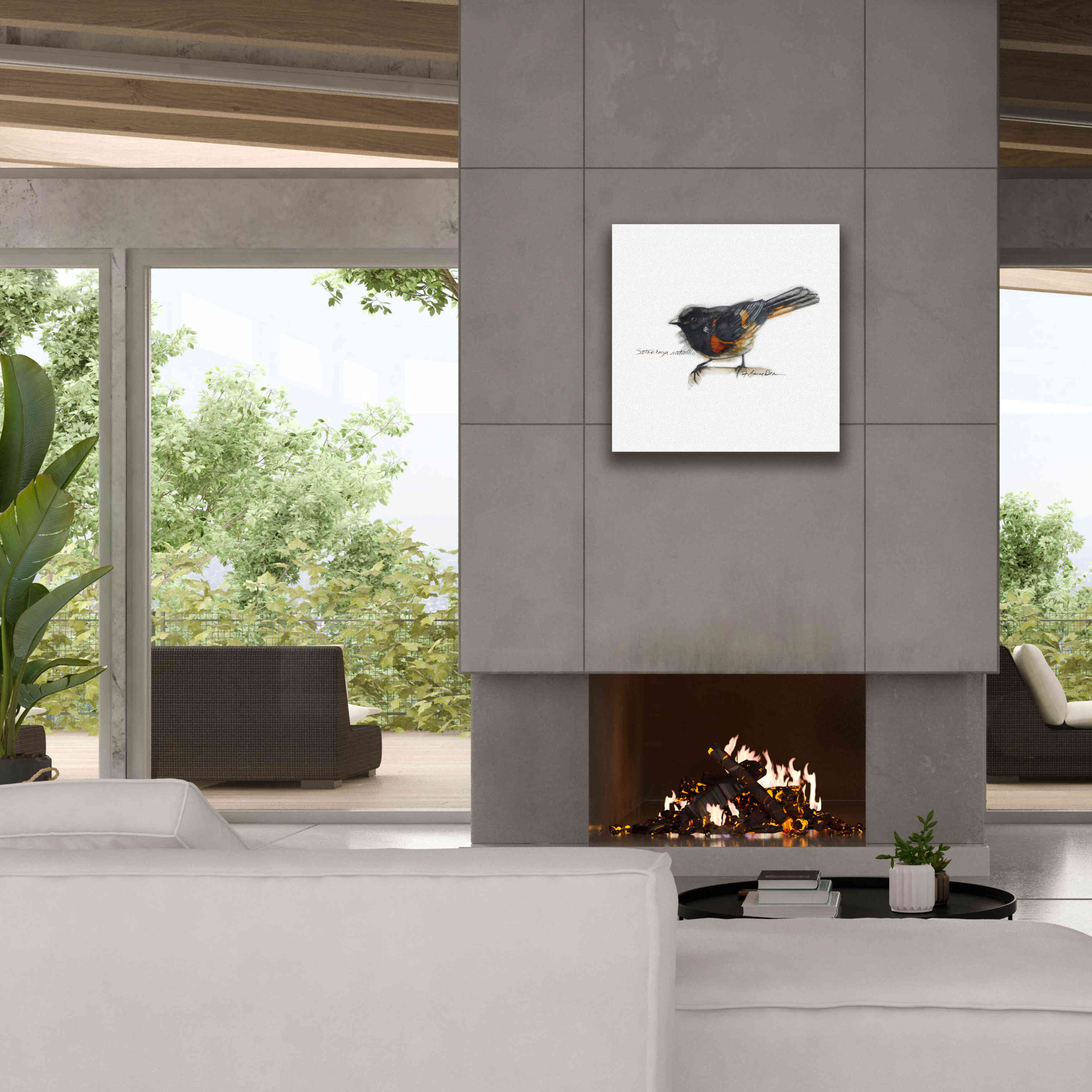 'Songbird Study IV' by Bruce Dean, Giclee Canvas Wall Art,26x26