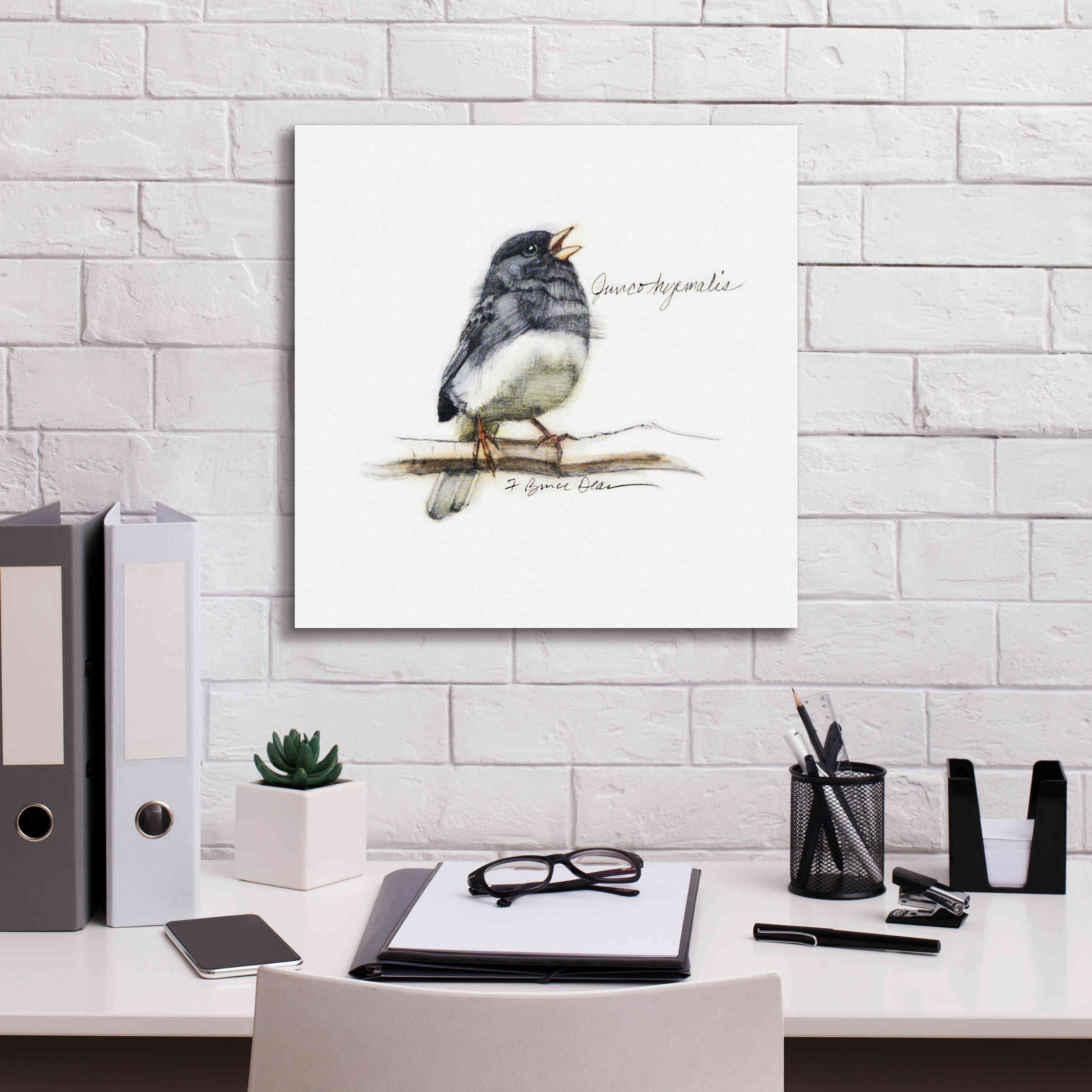 'Songbird Study VI' by Bruce Dean, Giclee Canvas Wall Art,18x18