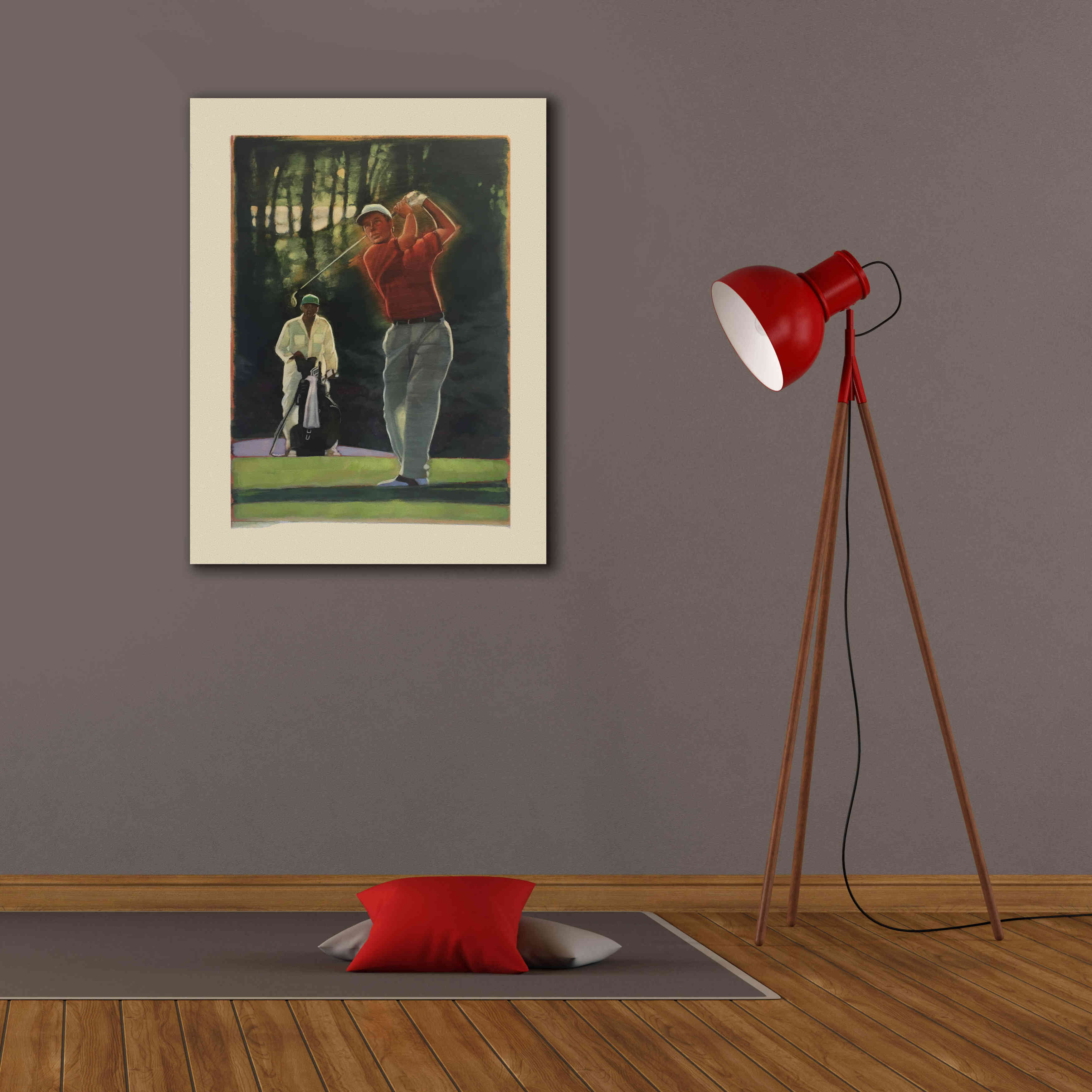 'The Golfer' by Bruce Dean, Giclee Canvas Wall Art,26x34