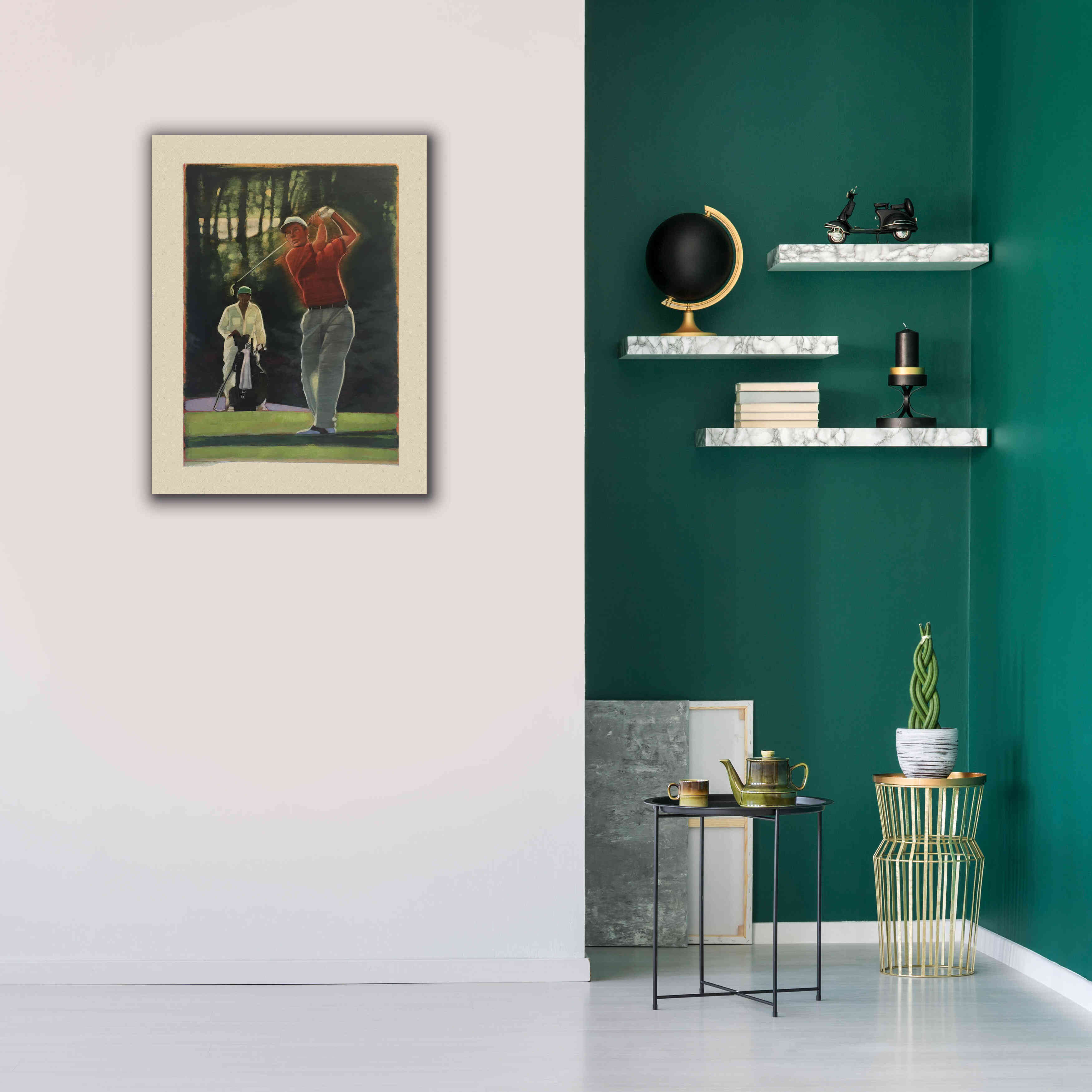'The Golfer' by Bruce Dean, Giclee Canvas Wall Art,26x34