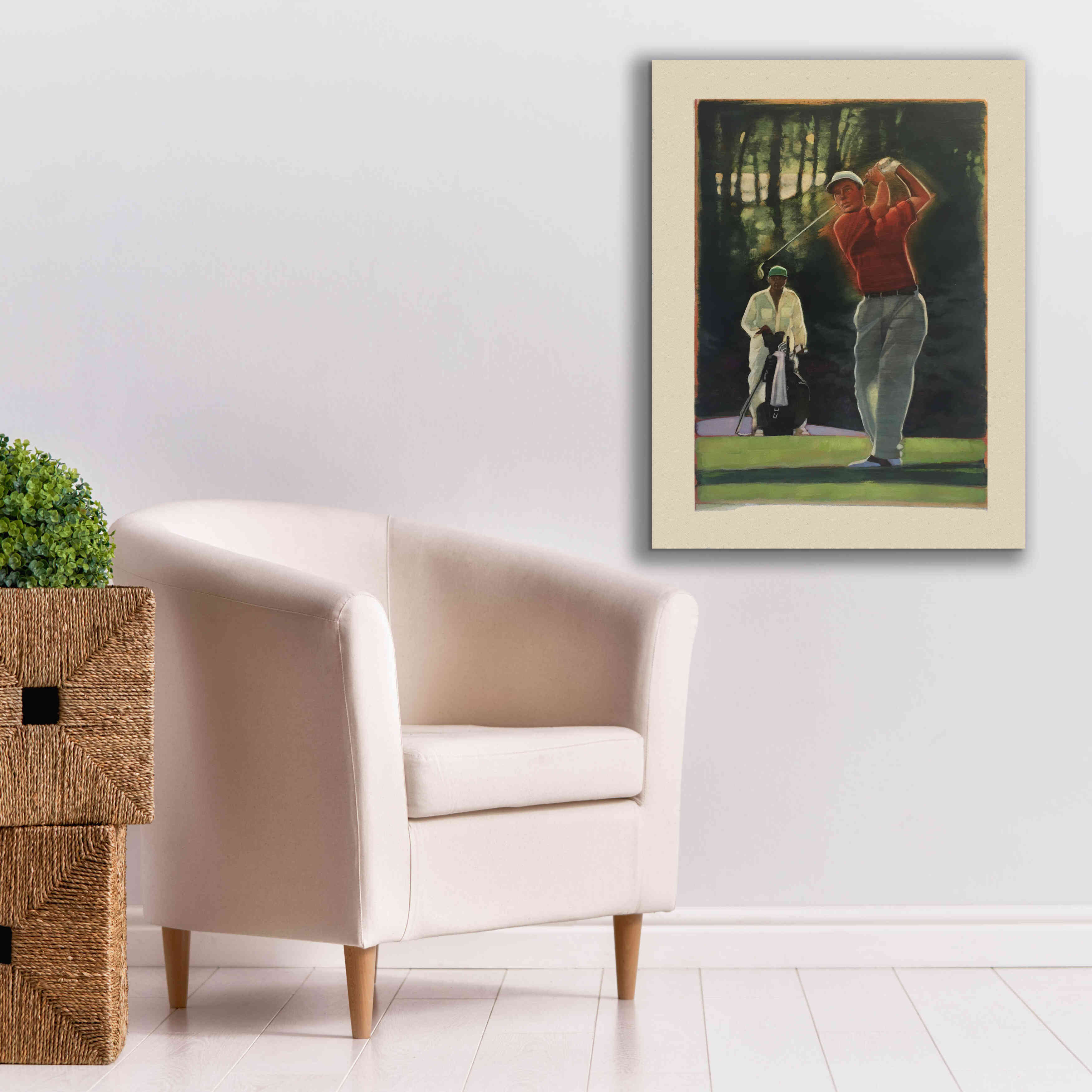 'The Golfer' by Bruce Dean, Giclee Canvas Wall Art,26x34