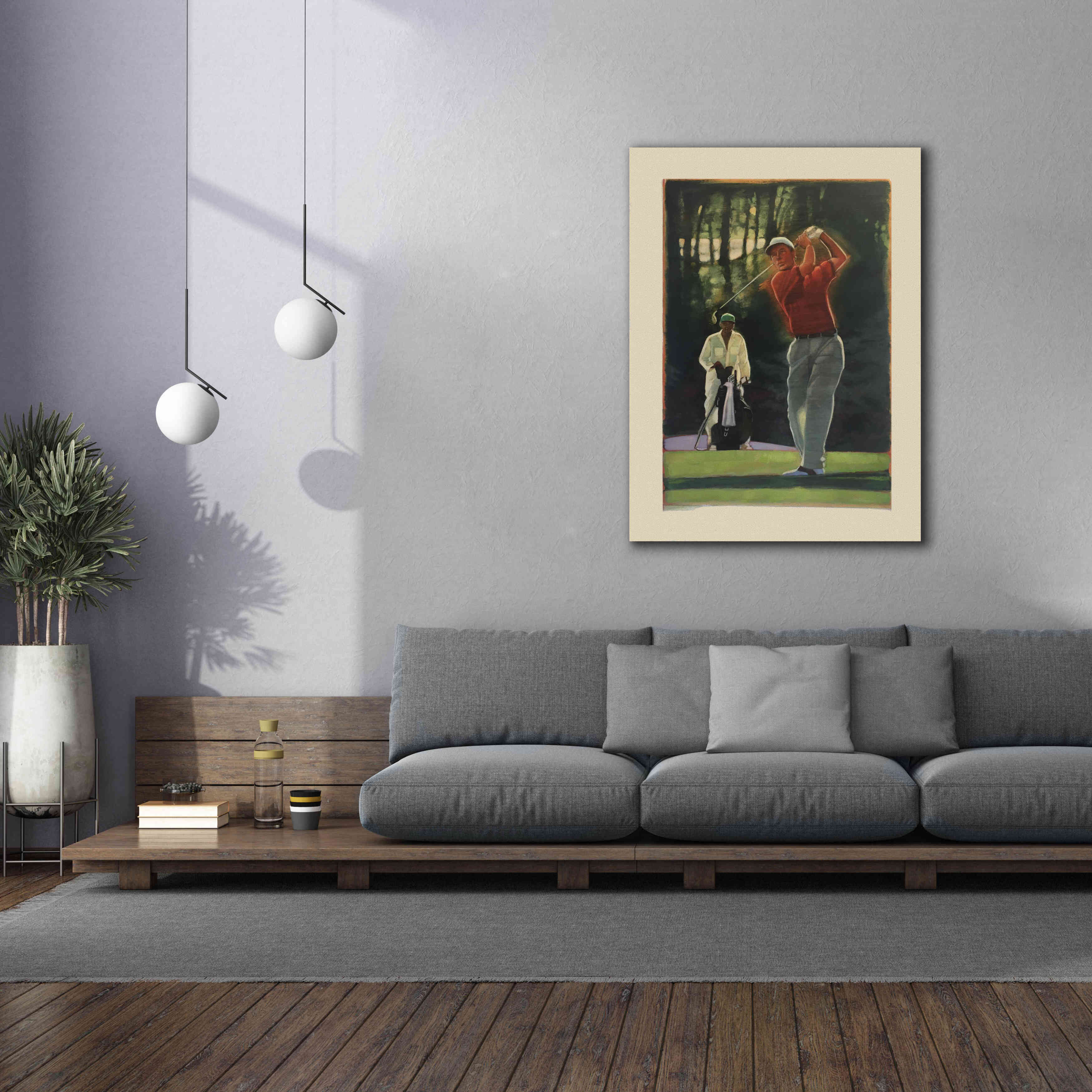'The Golfer' by Bruce Dean, Giclee Canvas Wall Art,40x54
