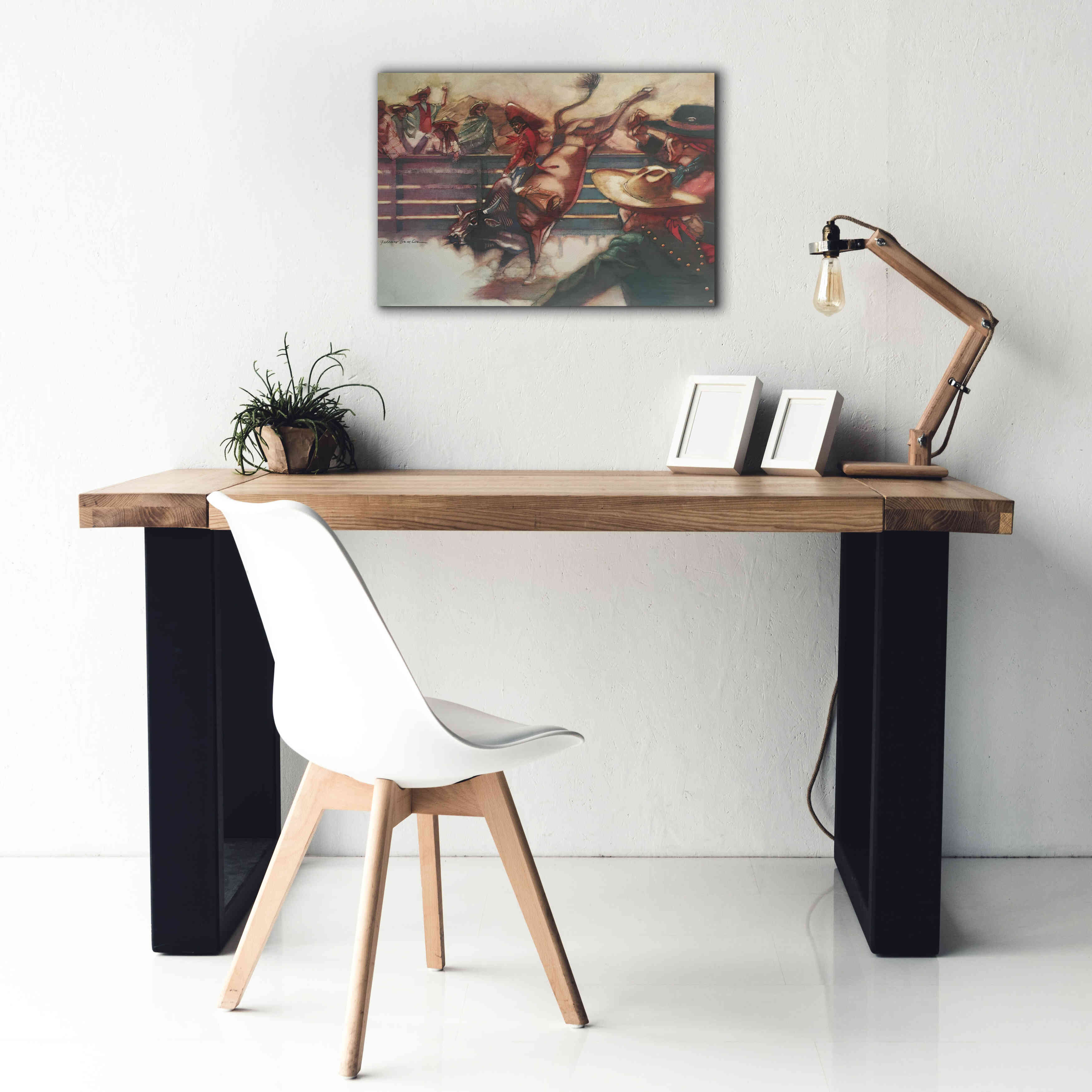 'The Rodeo' by Bruce Dean, Giclee Canvas Wall Art,26x18
