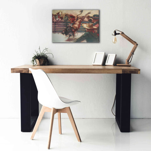 Image of 'The Rodeo' by Bruce Dean, Giclee Canvas Wall Art,26x18