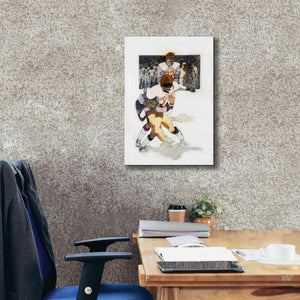 'The Tackle' by Bruce Dean, Giclee Canvas Wall Art,18x26