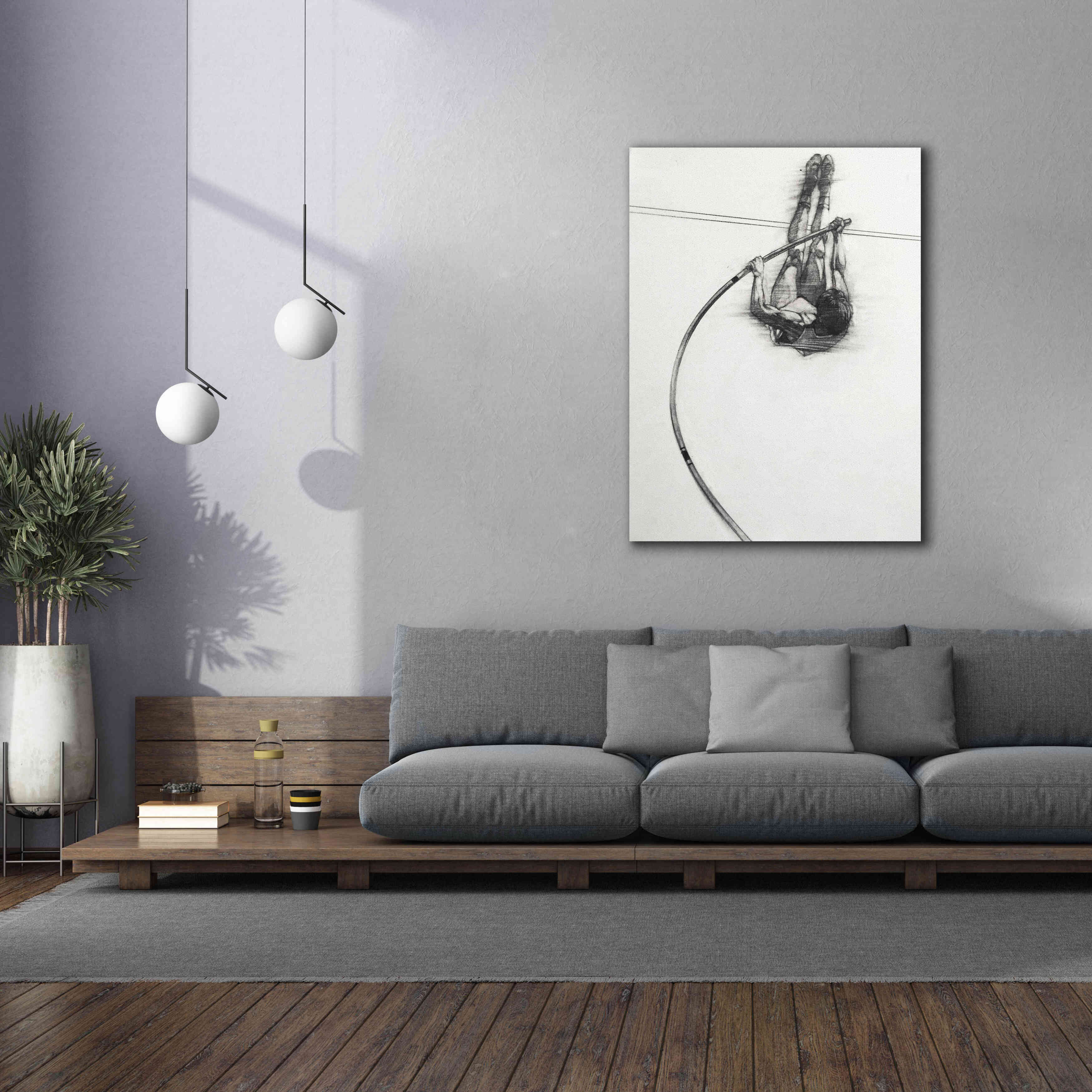 'The Vaulter' by Bruce Dean, Giclee Canvas Wall Art,40x54
