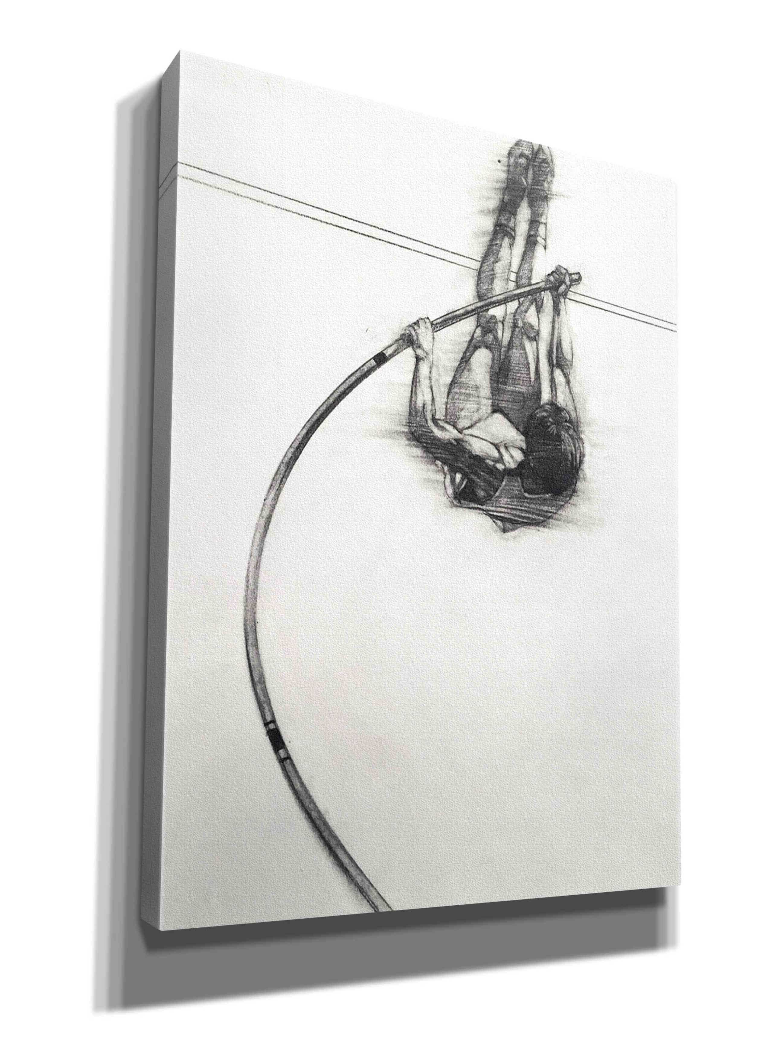 'The Vaulter' by Bruce Dean, Giclee Canvas Wall Art