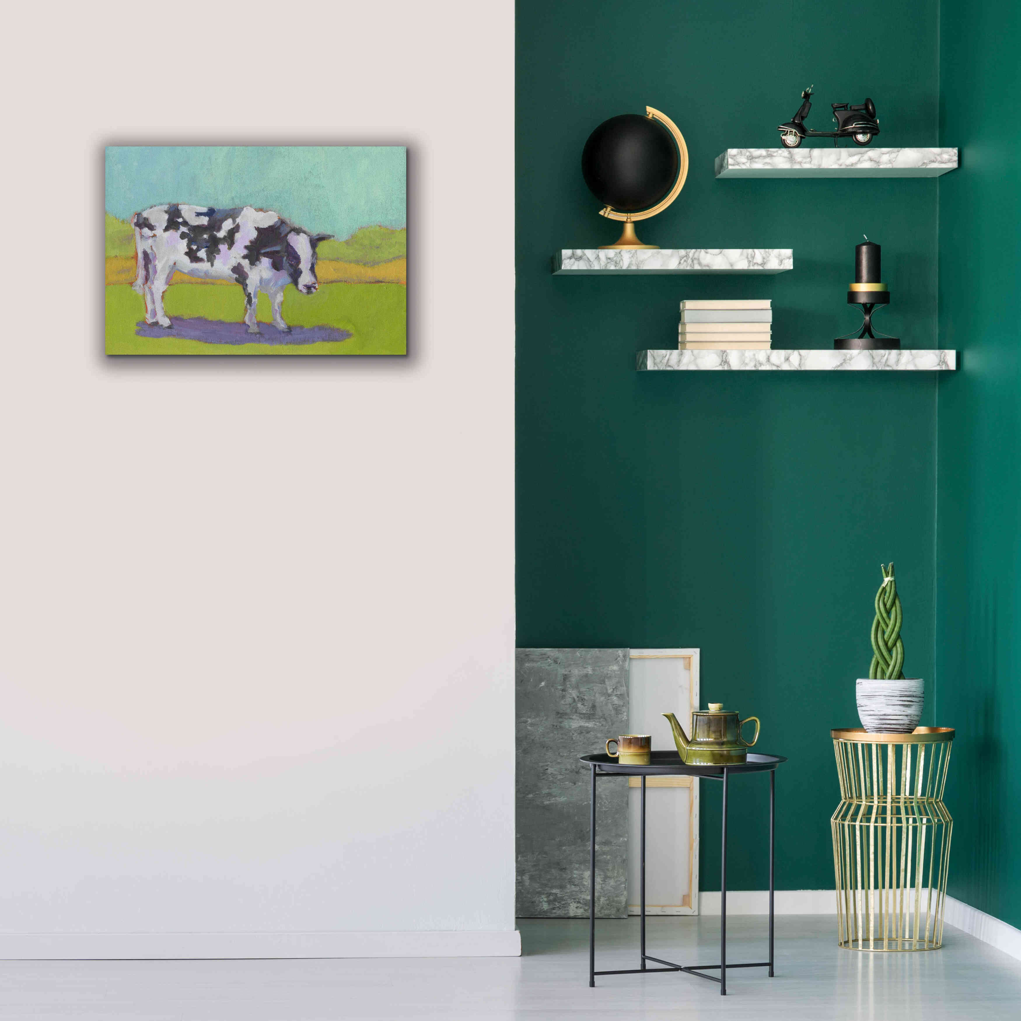 'Pasture Cow I' by Carol Young, Giclee Canvas Wall Art,26x18