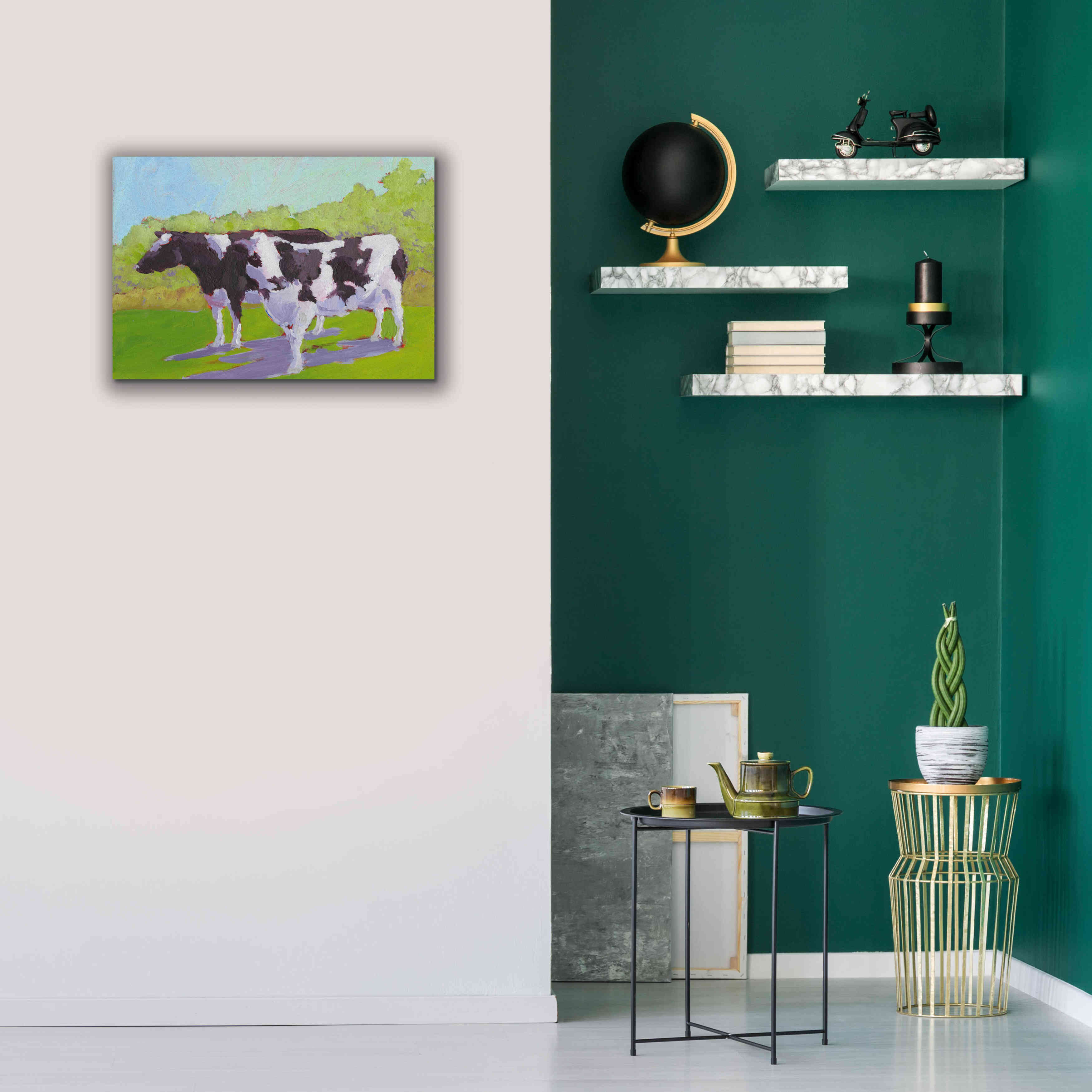 'Pasture Cows II' by Carol Young, Giclee Canvas Wall Art,26x18