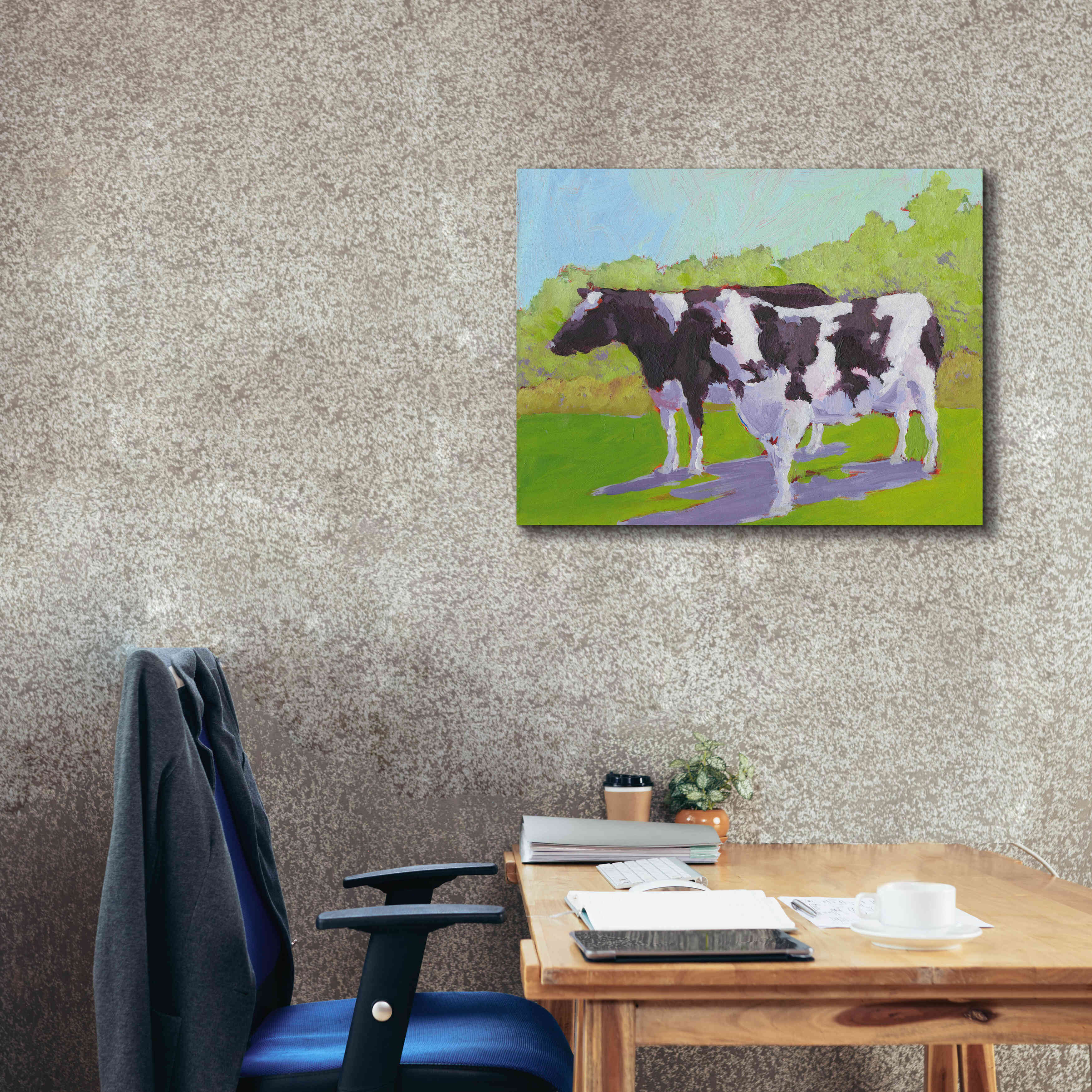 'Pasture Cows II' by Carol Young, Giclee Canvas Wall Art,34x26