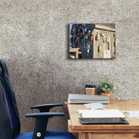 Image of 'Hut on Badgers Island I' by Emily Kalina, Giclee Canvas Wall Art,16x12