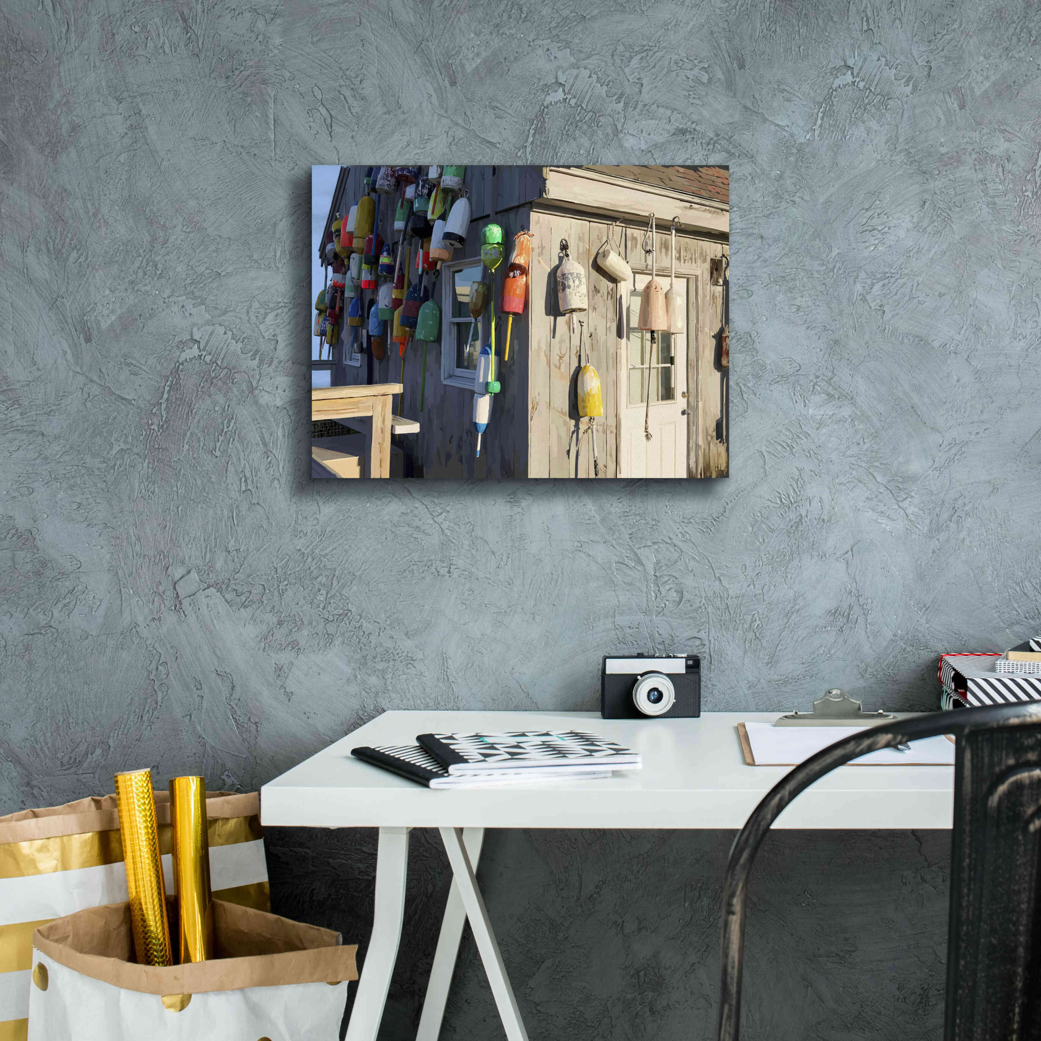 'Hut on Badgers Island I' by Emily Kalina, Giclee Canvas Wall Art,16x12