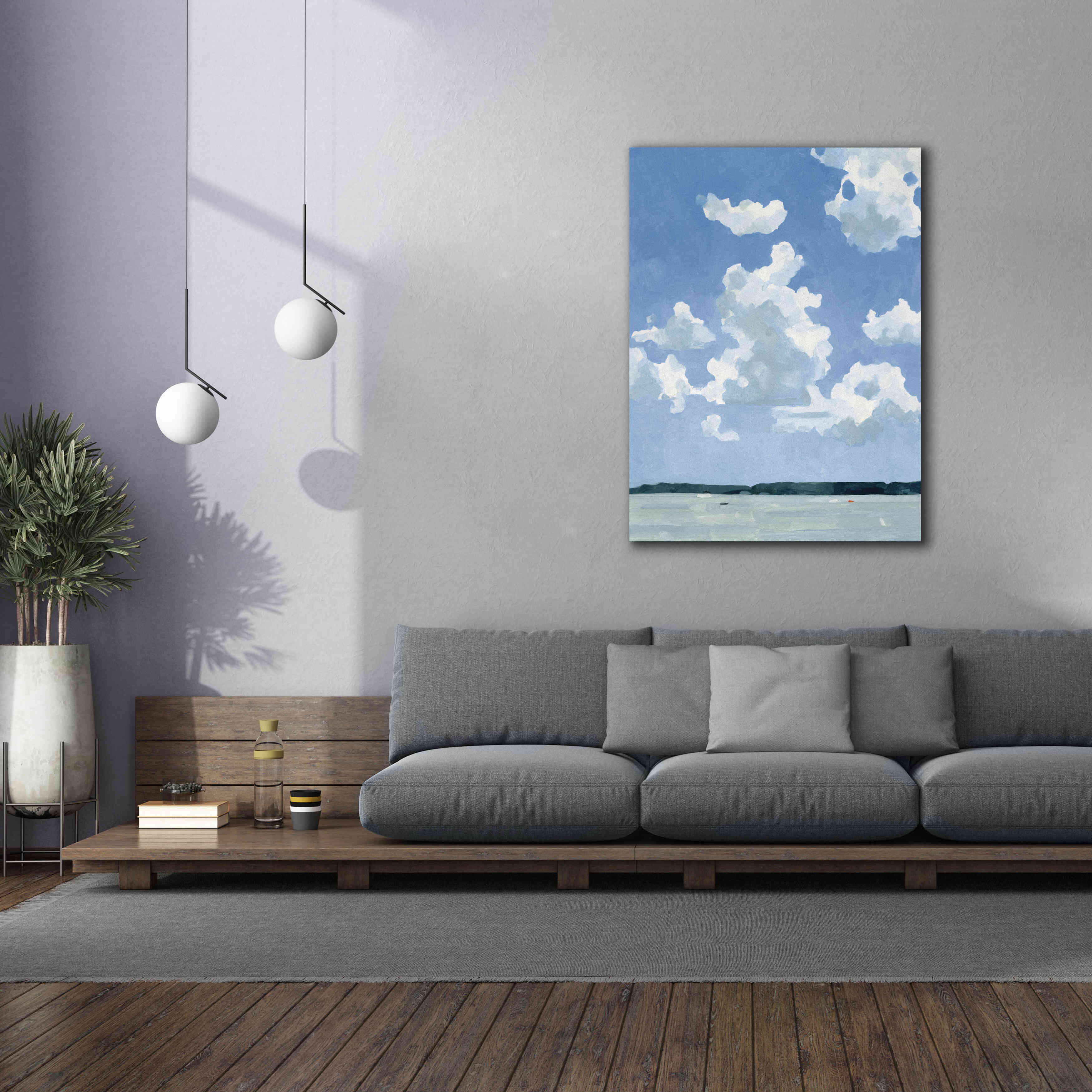 'July Lakeside I' by Emma Scarvey, Giclee Canvas Wall Art,40 x 54