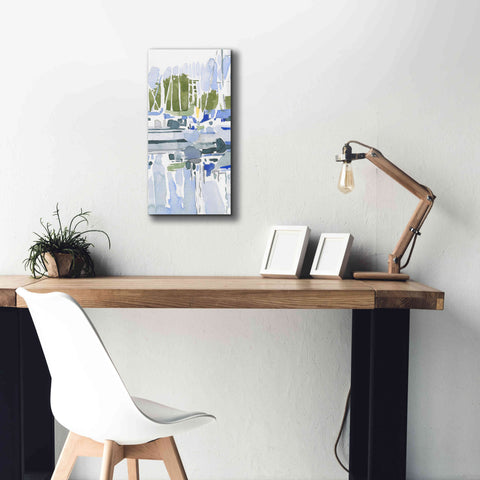 Image of 'Sailboat Reflections I' by Emma Scarvey, Giclee Canvas Wall Art,12 x 24