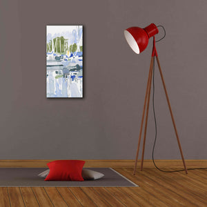 'Sailboat Reflections I' by Emma Scarvey, Giclee Canvas Wall Art,12 x 24