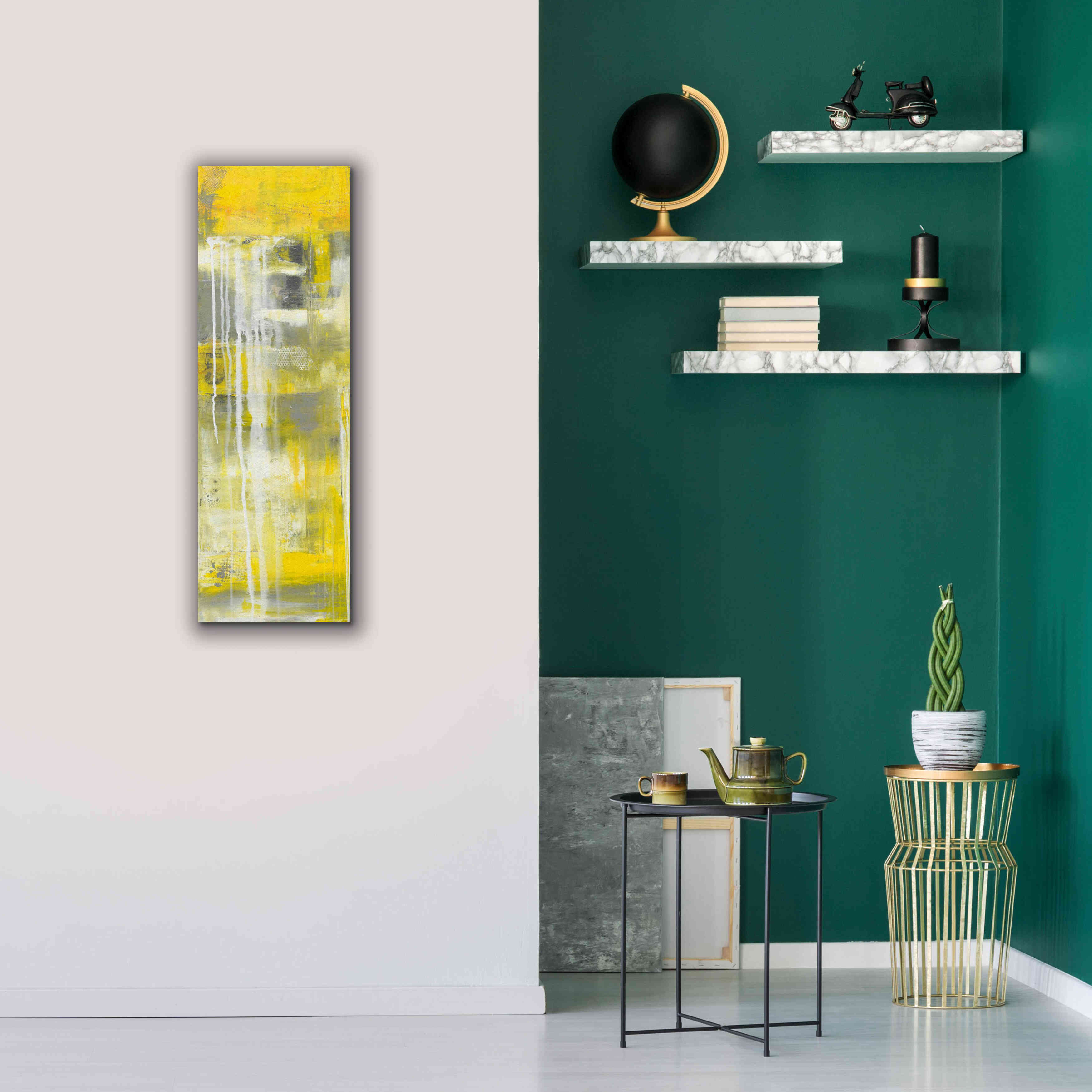 'Mellow Yellow I' by Erin Ashley, Giclee Canvas Wall Art,12 x 36