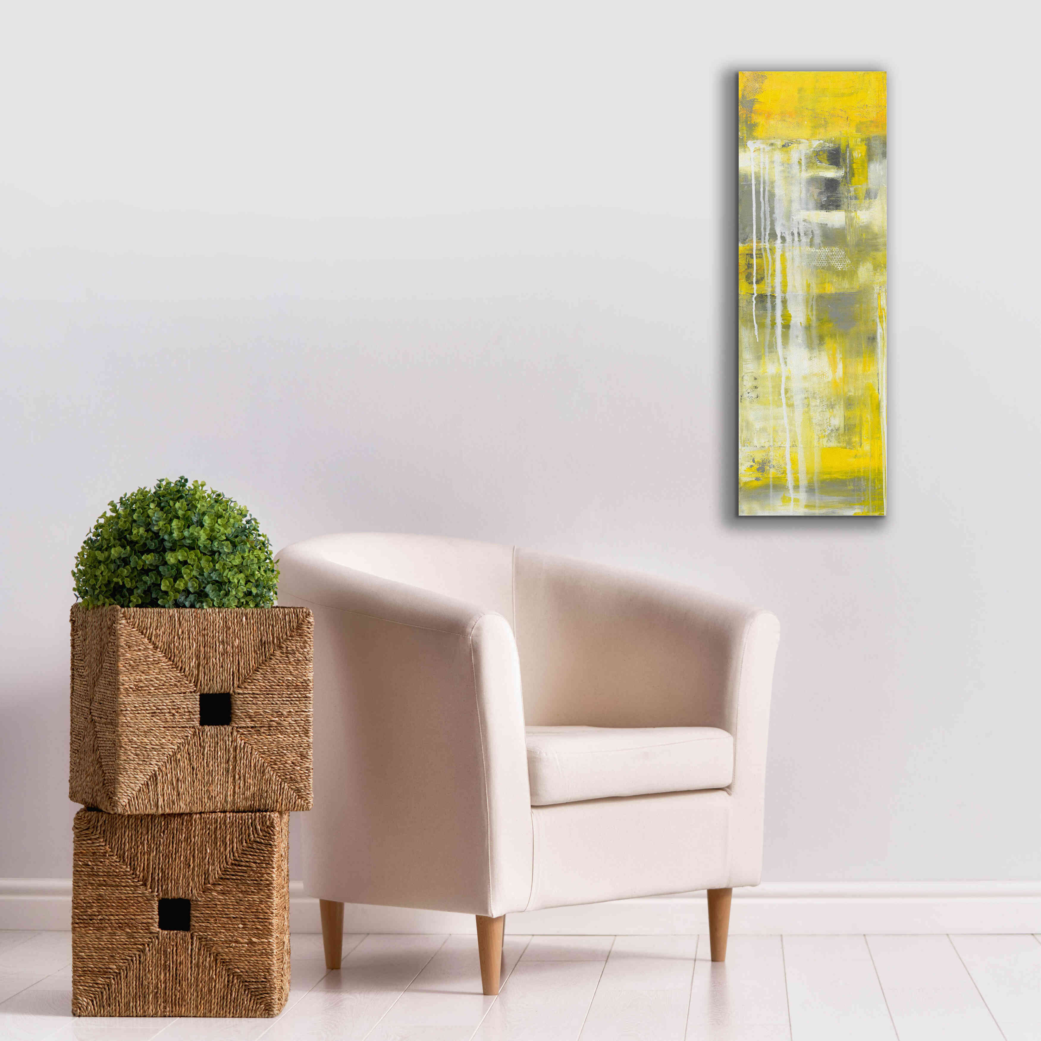 'Mellow Yellow I' by Erin Ashley, Giclee Canvas Wall Art,12 x 36