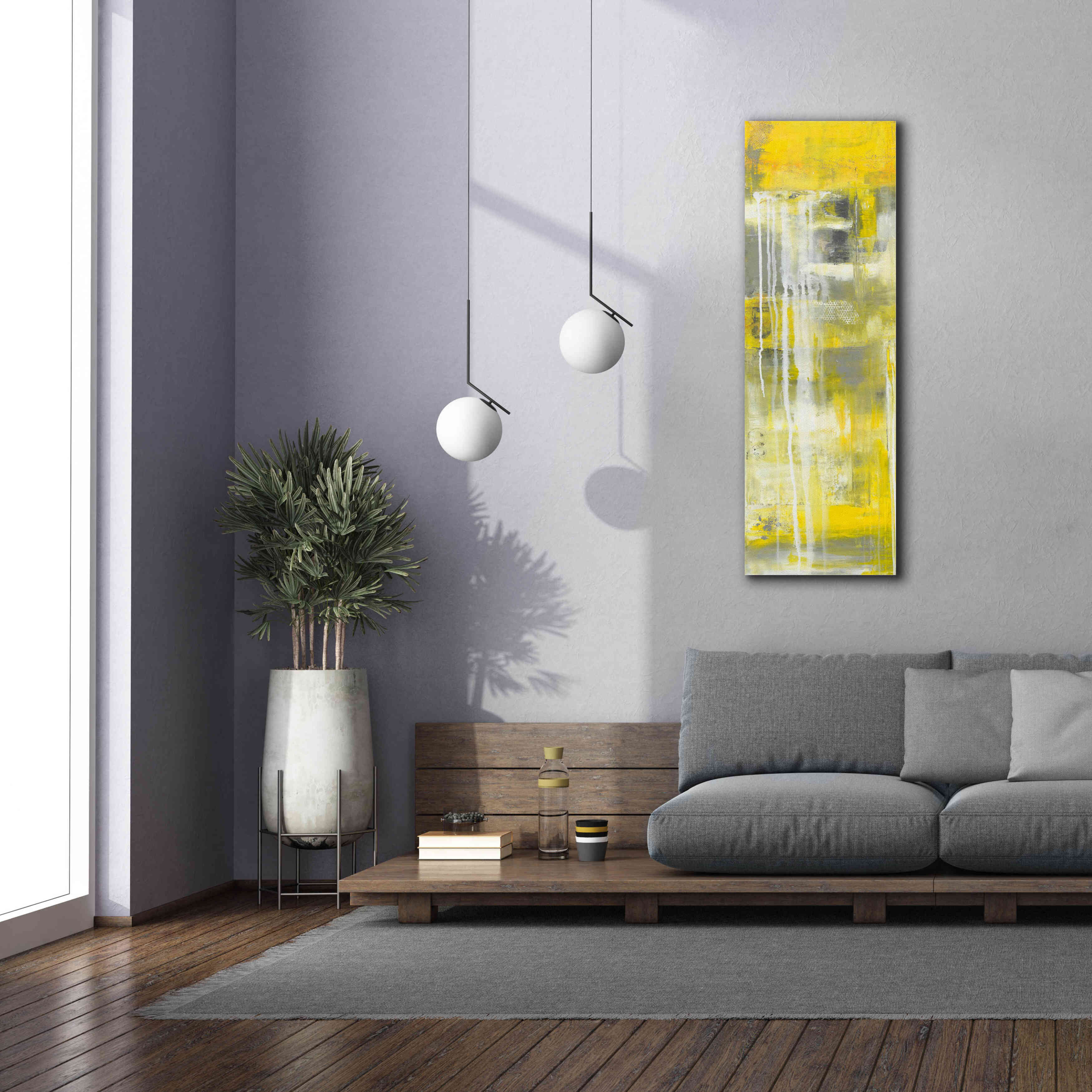'Mellow Yellow I' by Erin Ashley, Giclee Canvas Wall Art,20 x 60