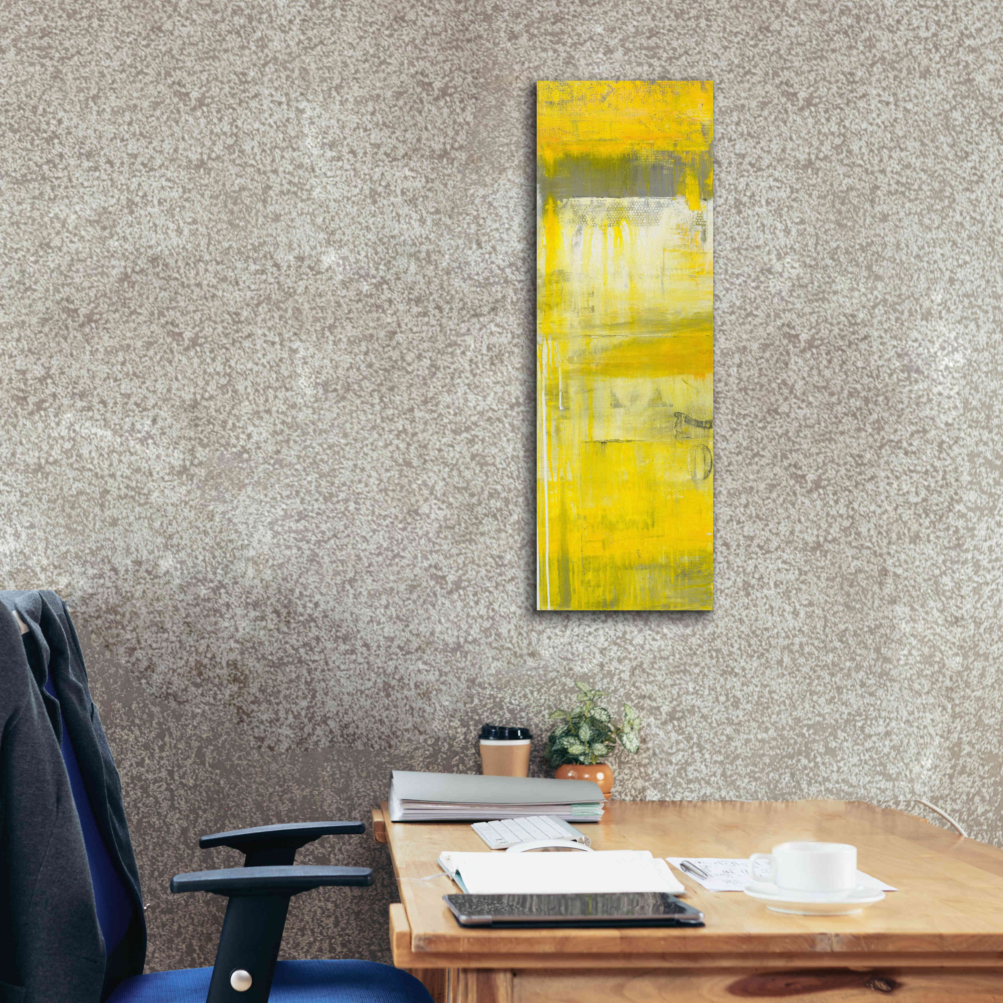 'Mellow Yellow II' by Erin Ashley, Giclee Canvas Wall Art,12 x 36