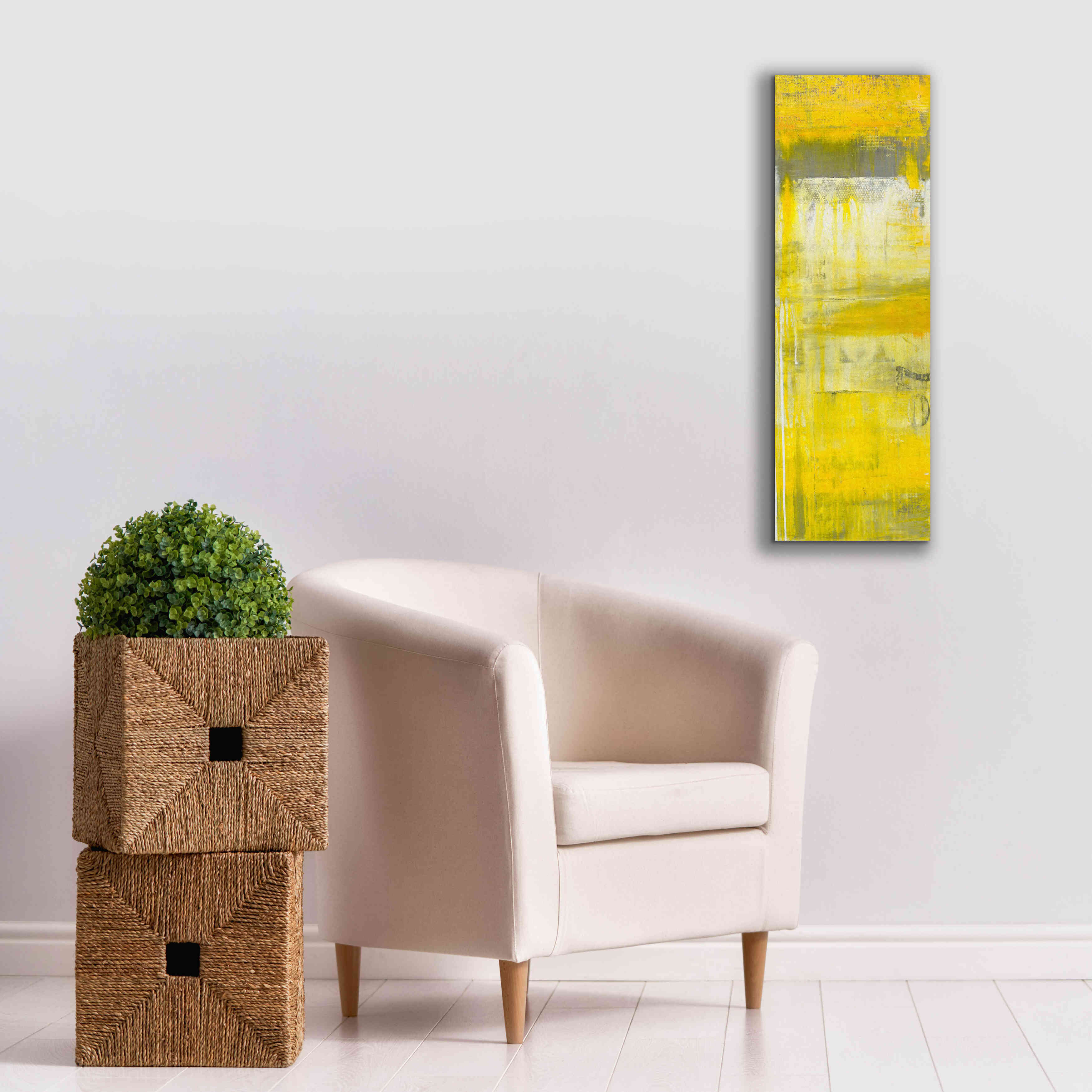 'Mellow Yellow II' by Erin Ashley, Giclee Canvas Wall Art,12 x 36