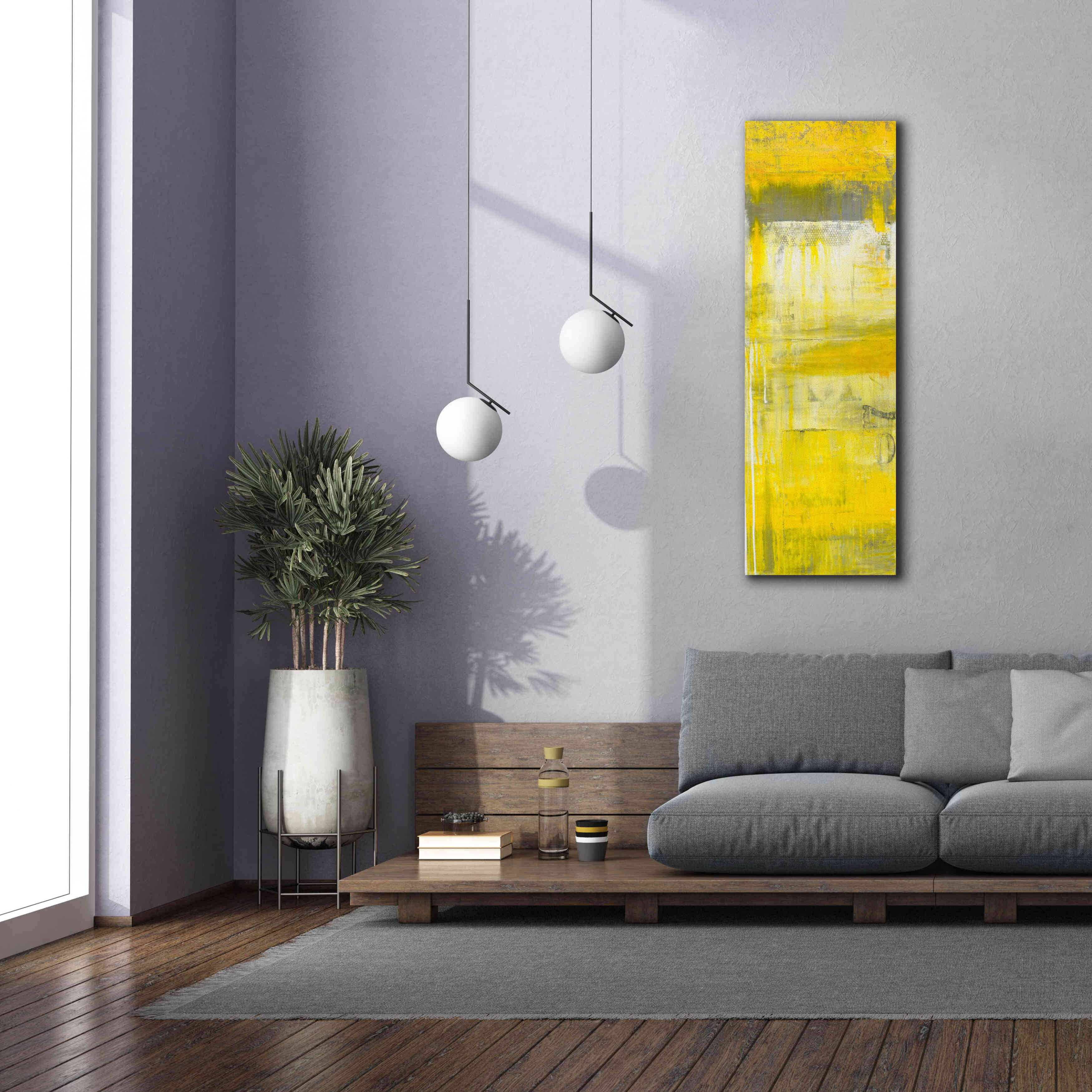 'Mellow Yellow II' by Erin Ashley, Giclee Canvas Wall Art,20 x 60