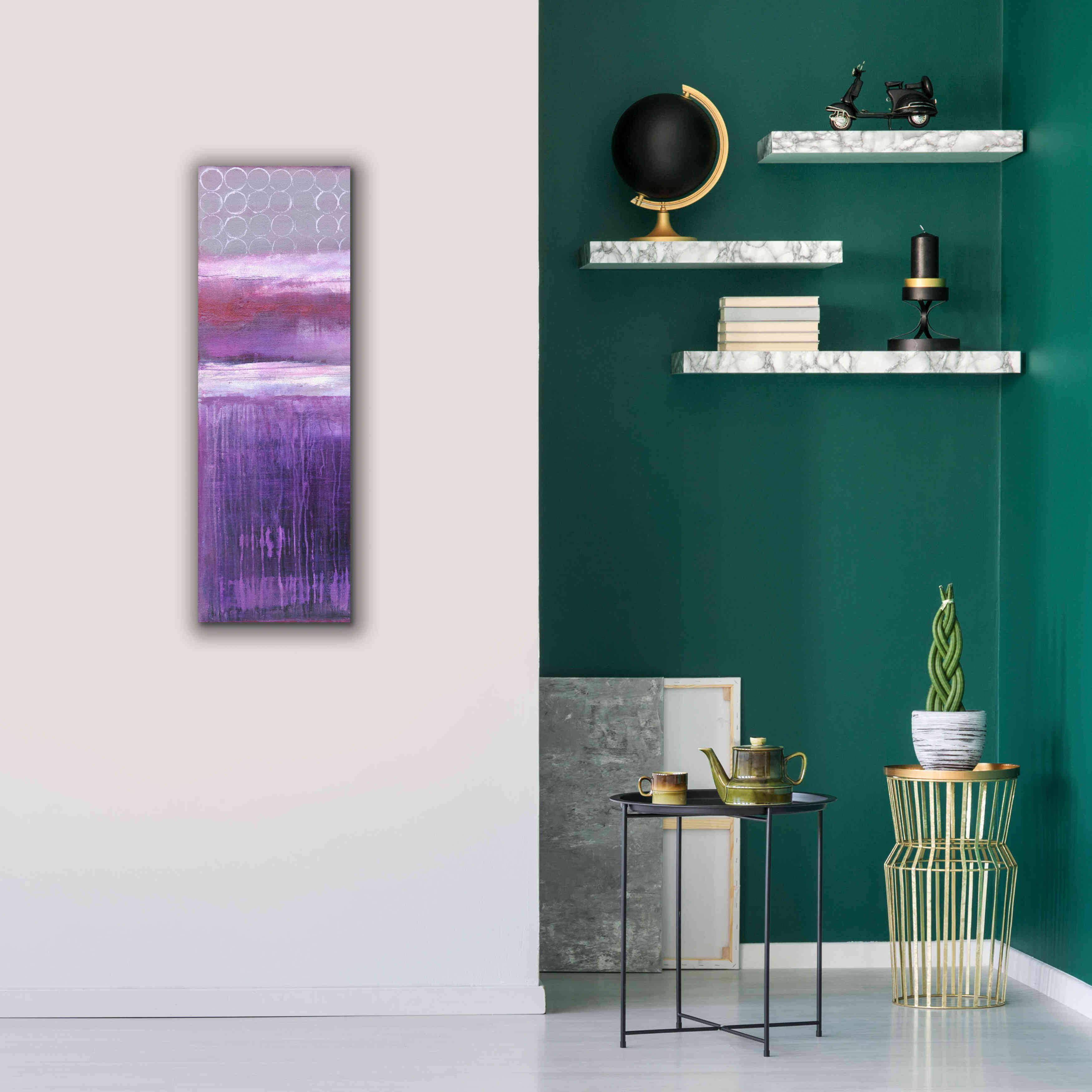 'Purple Rain I' by Erin Ashley, Giclee Canvas Wall Art,12 x 36