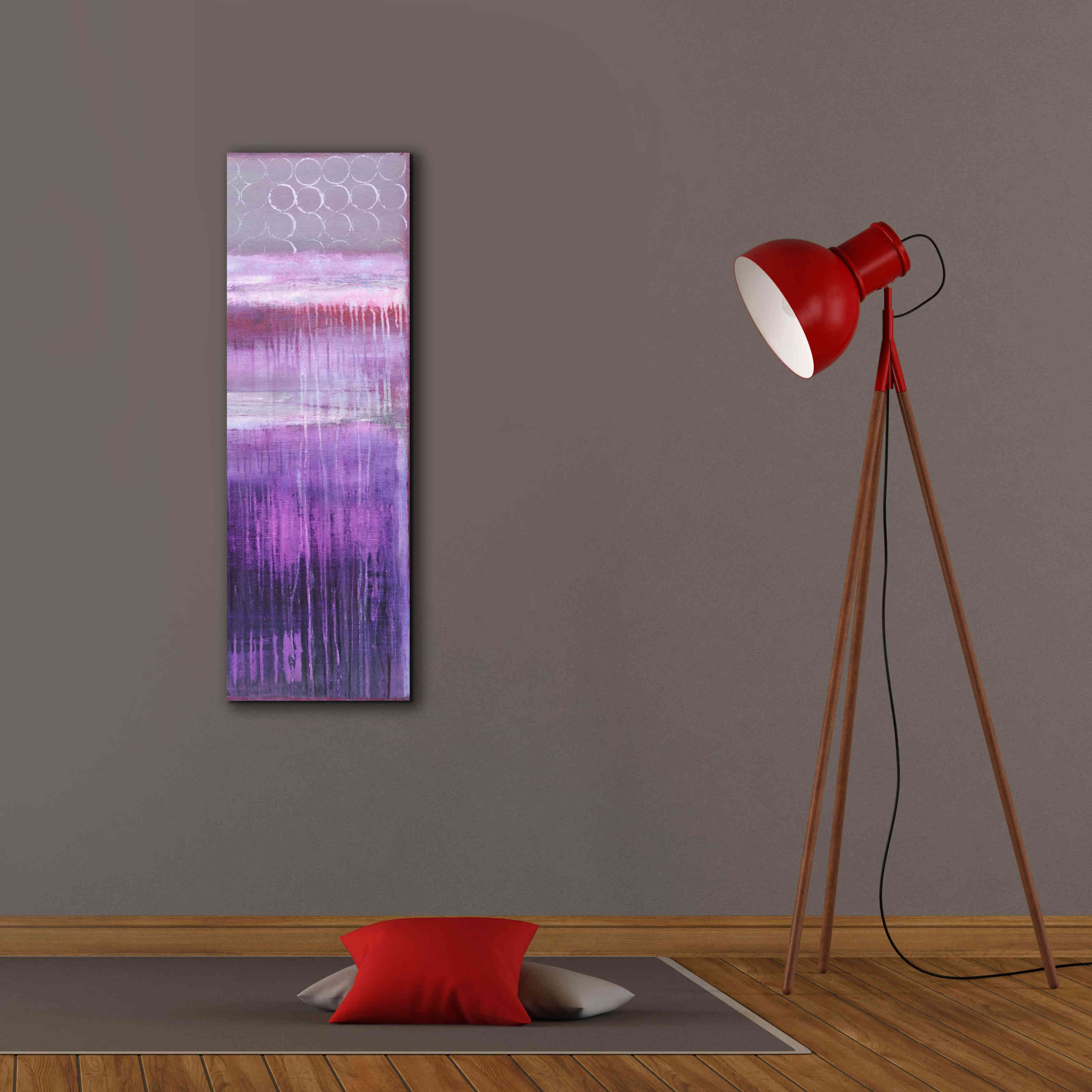 'Purple Rain II' by Erin Ashley, Giclee Canvas Wall Art,12 x 36