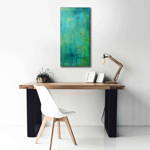 Image of 'Blue Mountain Rain II' by Erin Ashley, Giclee Canvas Wall Art,20 x 40