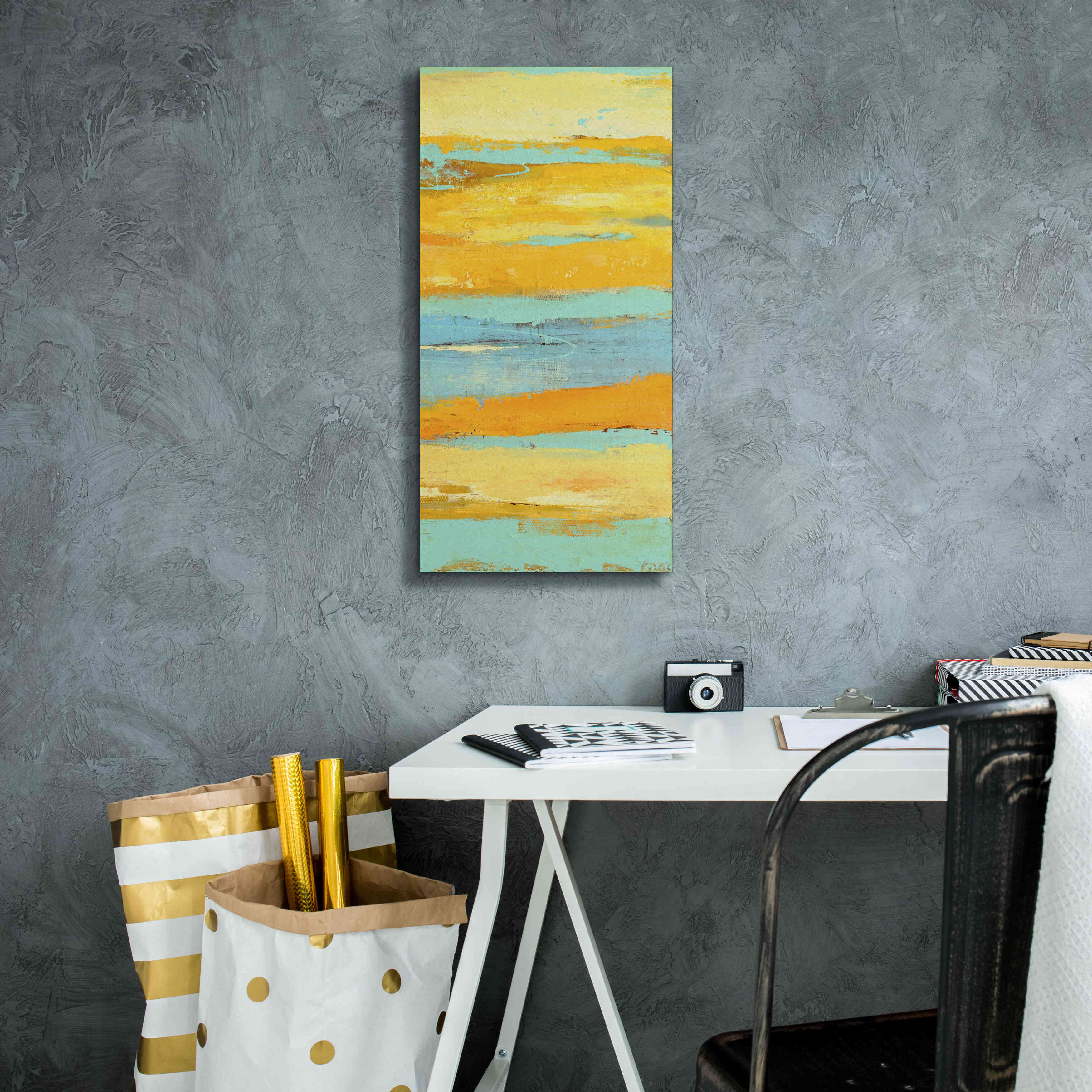 'Caribbean Sunrise II' by Erin Ashley, Giclee Canvas Wall Art,12 x 24