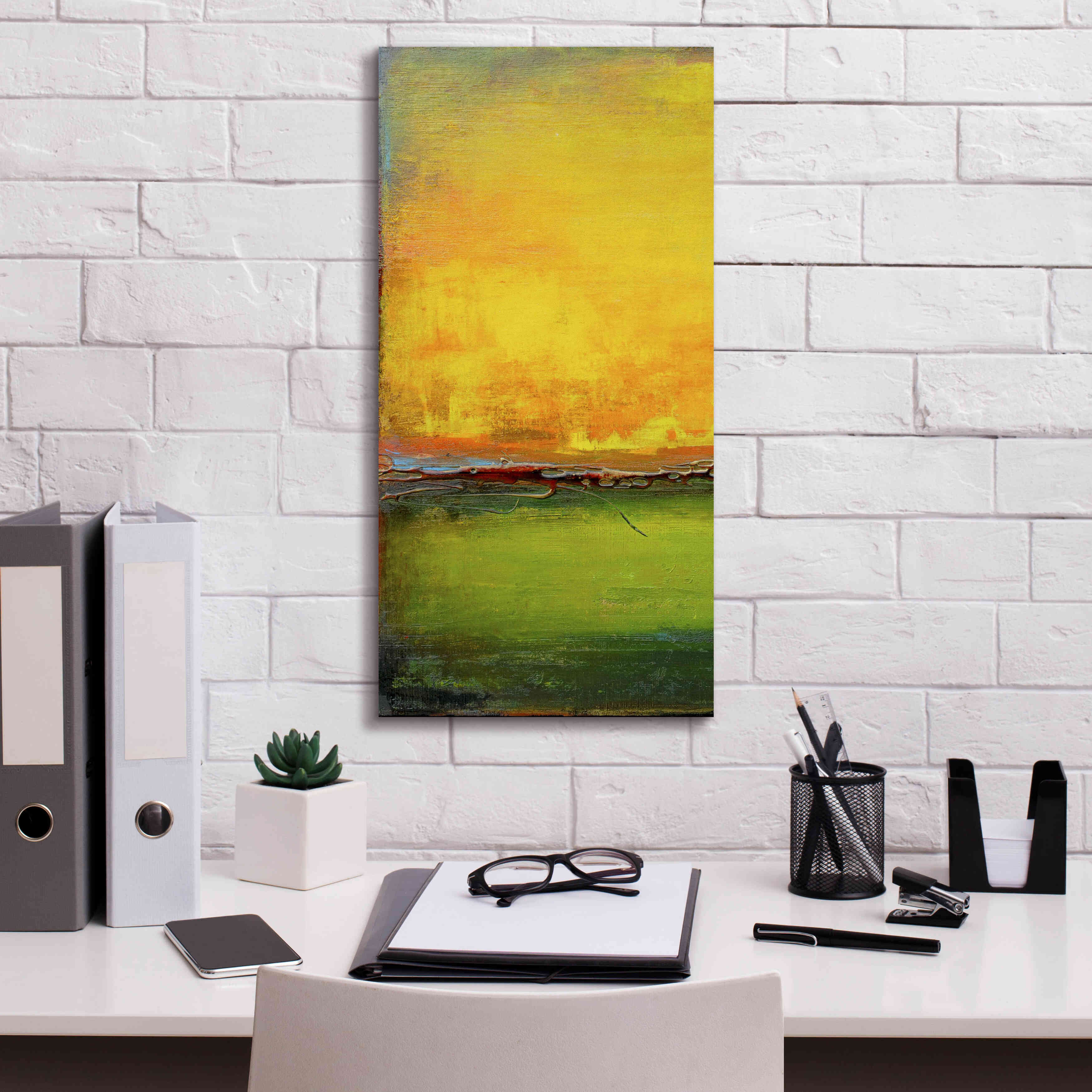 'Lime Wire I' by Erin Ashley, Giclee Canvas Wall Art,12x24