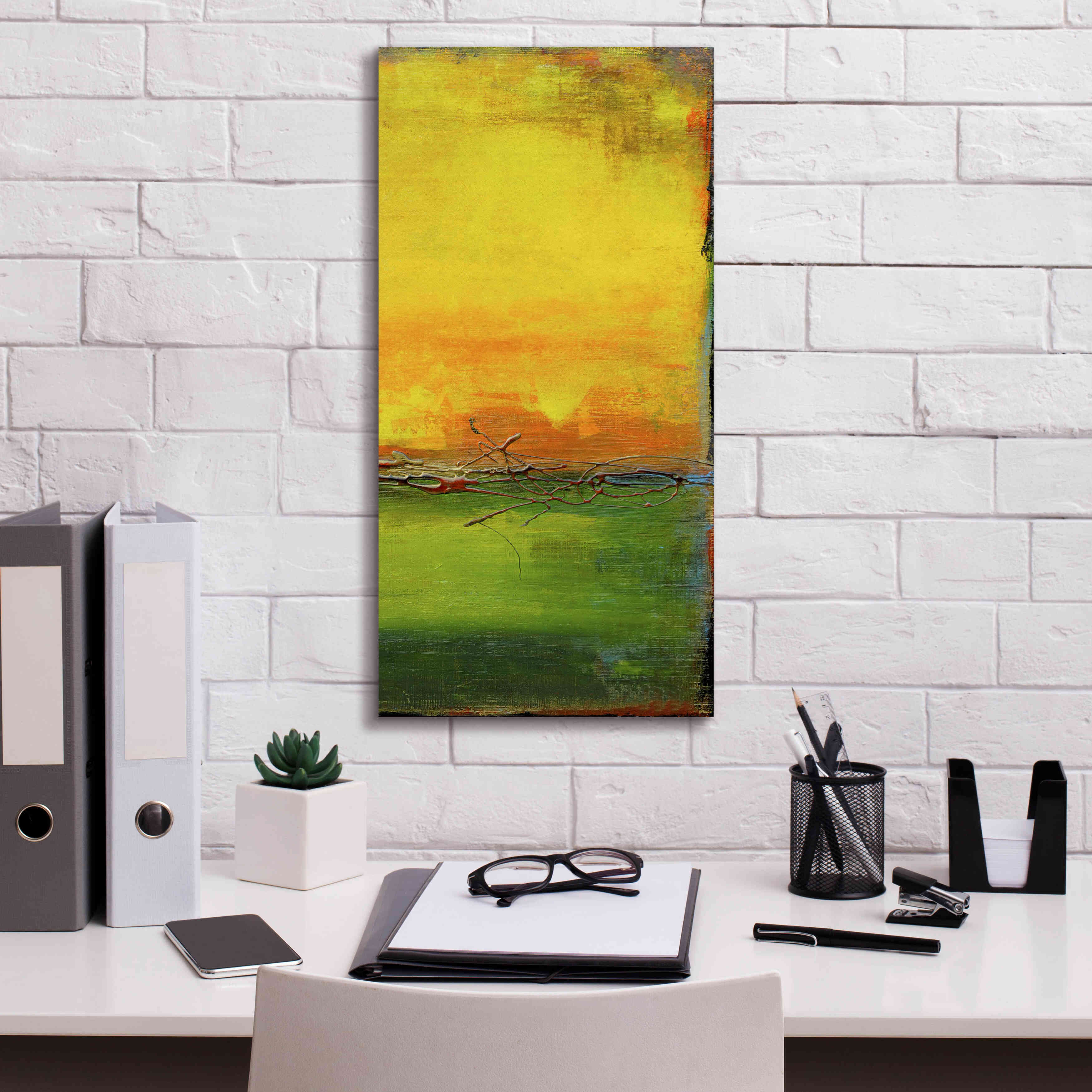 'Lime Wire II' by Erin Ashley, Giclee Canvas Wall Art,12x24