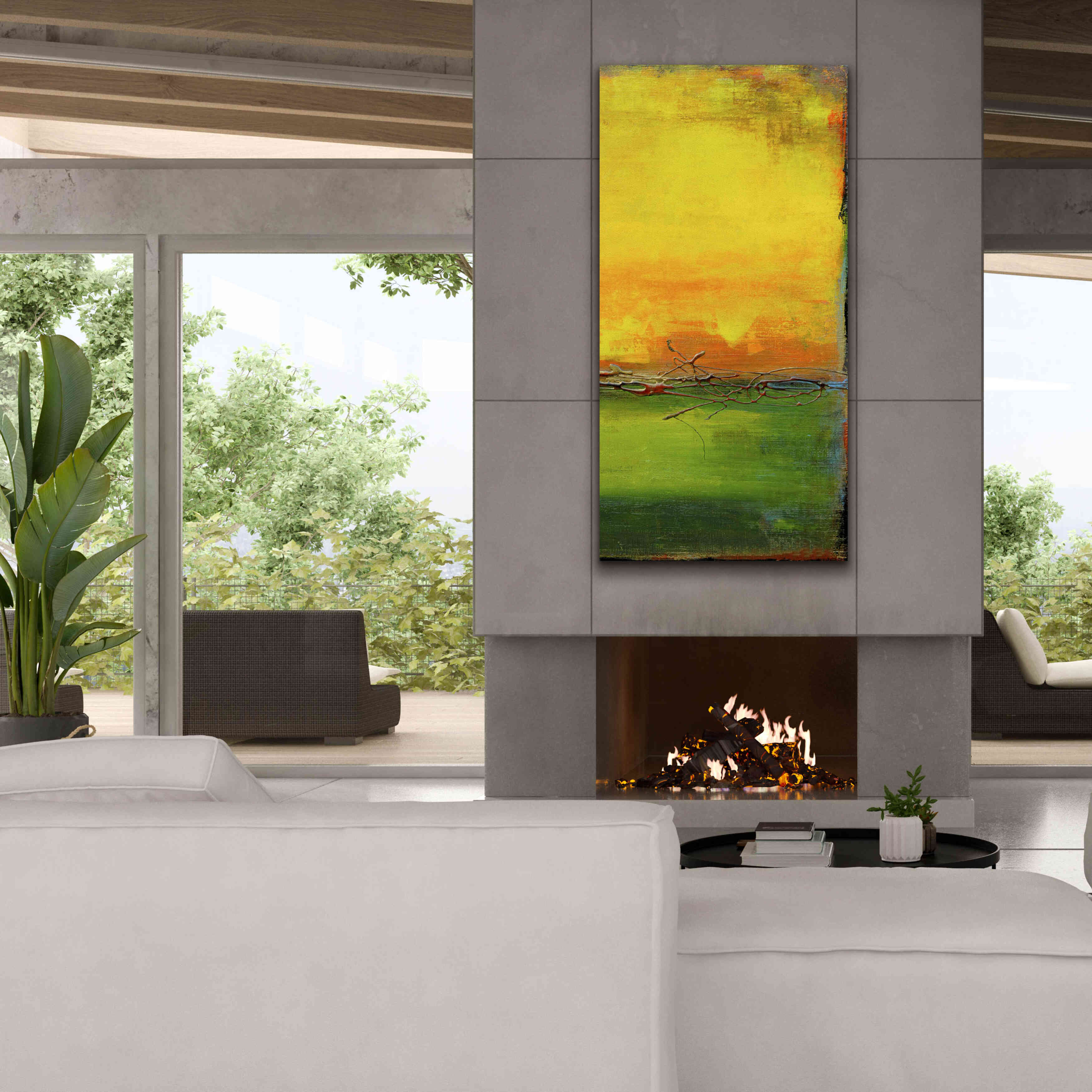 'Lime Wire II' by Erin Ashley, Giclee Canvas Wall Art,30x60