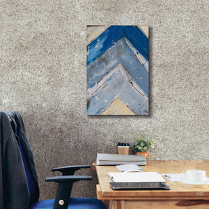 'Blue Zag I' by Erin Ashley, Giclee Canvas Wall Art,18x26