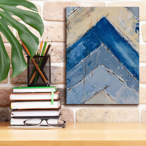 'Blue Zag II' by Erin Ashley, Giclee Canvas Wall Art,12x16