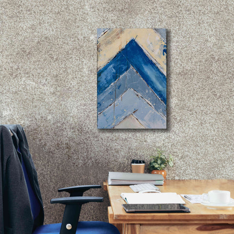 Image of 'Blue Zag II' by Erin Ashley, Giclee Canvas Wall Art,18x26