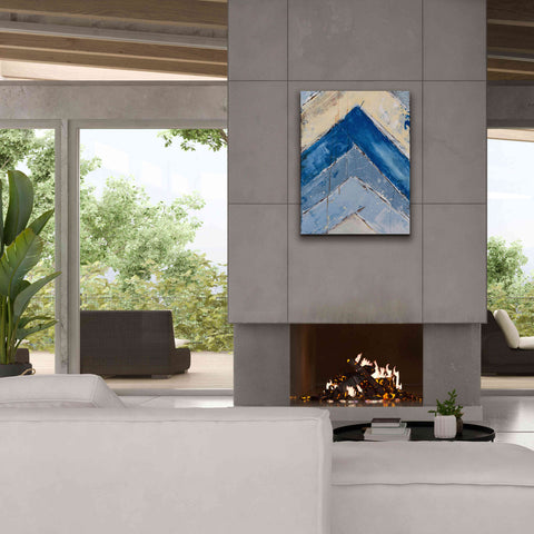 Image of 'Blue Zag II' by Erin Ashley, Giclee Canvas Wall Art,26x34