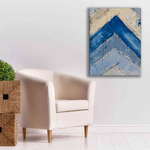 'Blue Zag II' by Erin Ashley, Giclee Canvas Wall Art,26x34