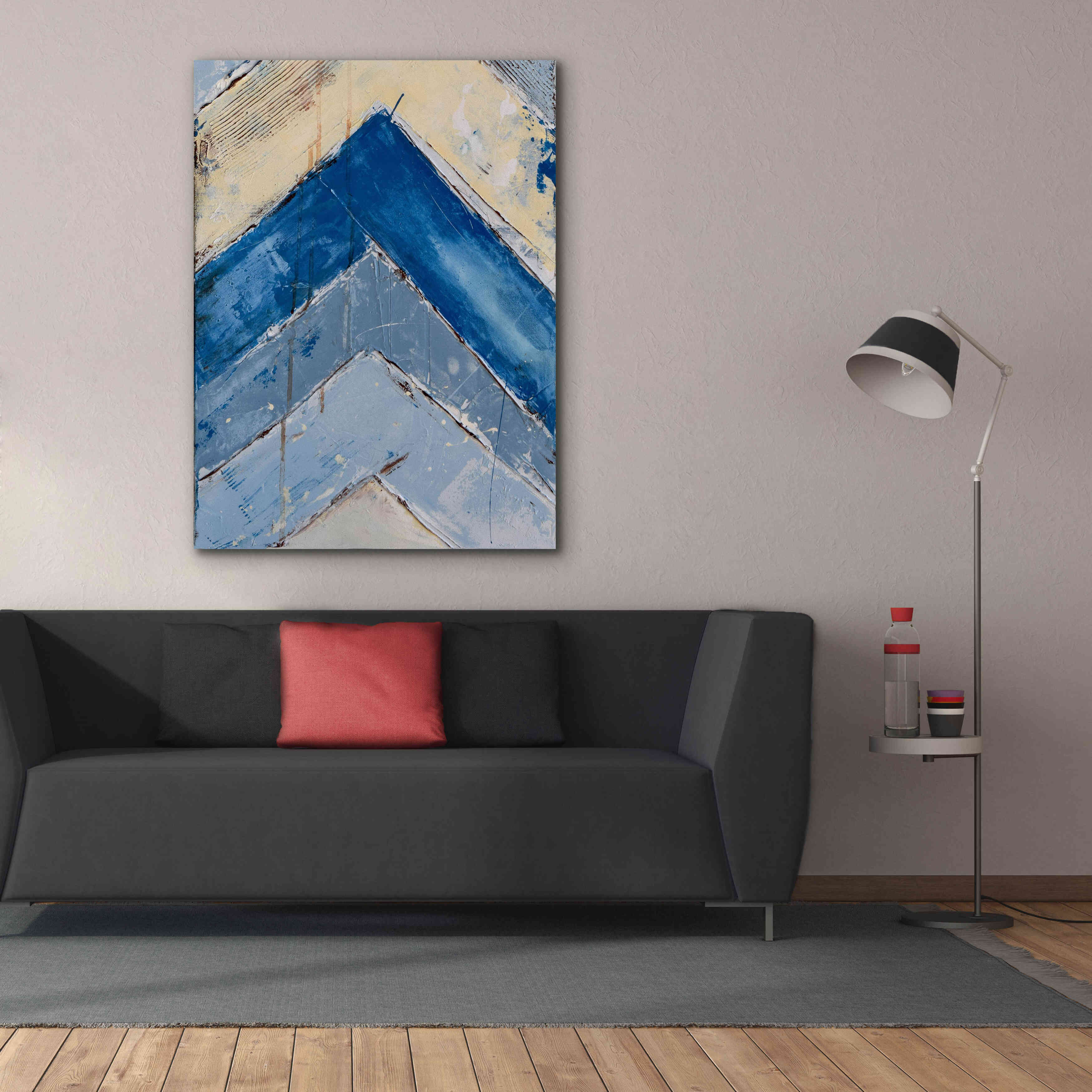 'Blue Zag II' by Erin Ashley, Giclee Canvas Wall Art,40x54