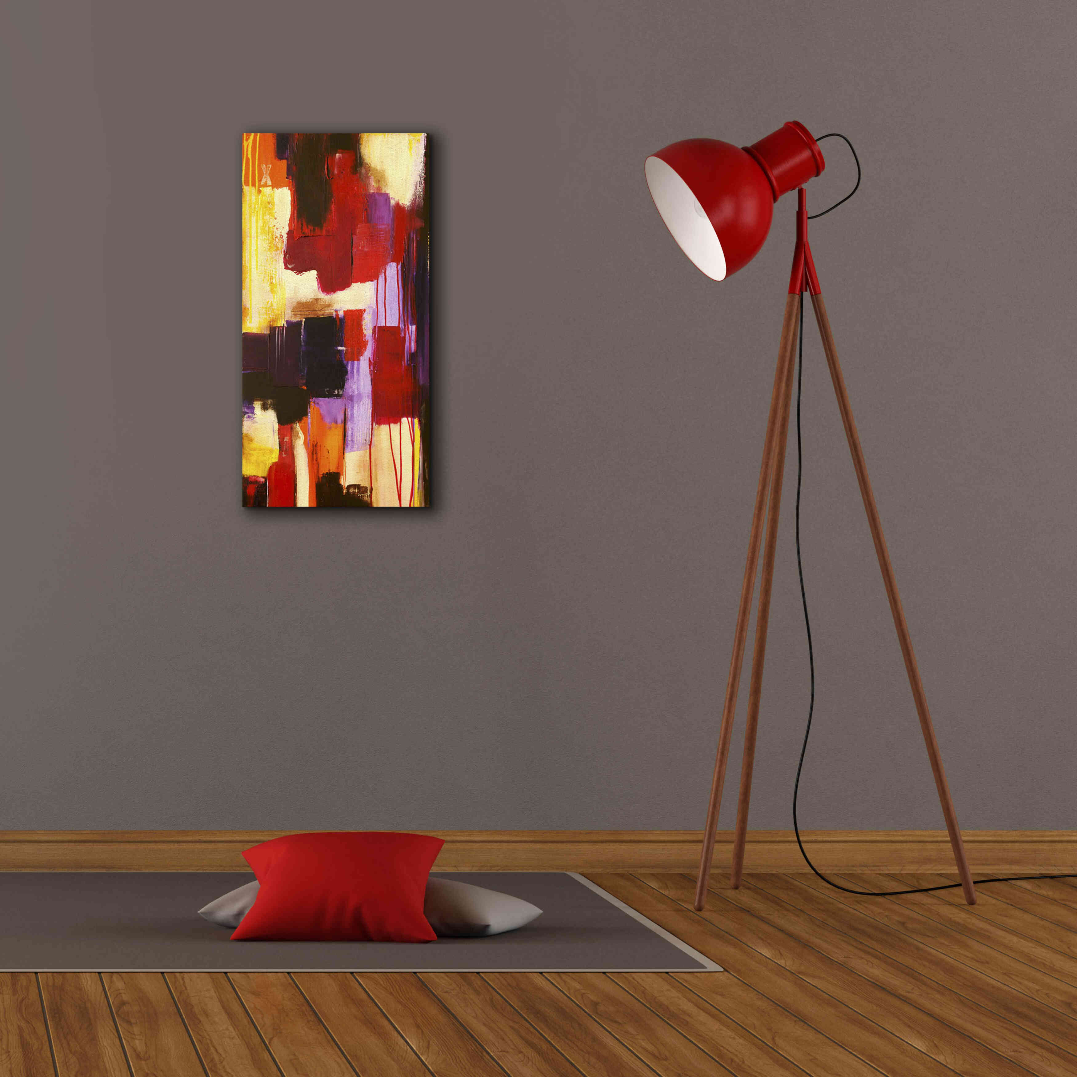 'Raspberry Beret I' by Erin Ashley, Giclee Canvas Wall Art,12x24