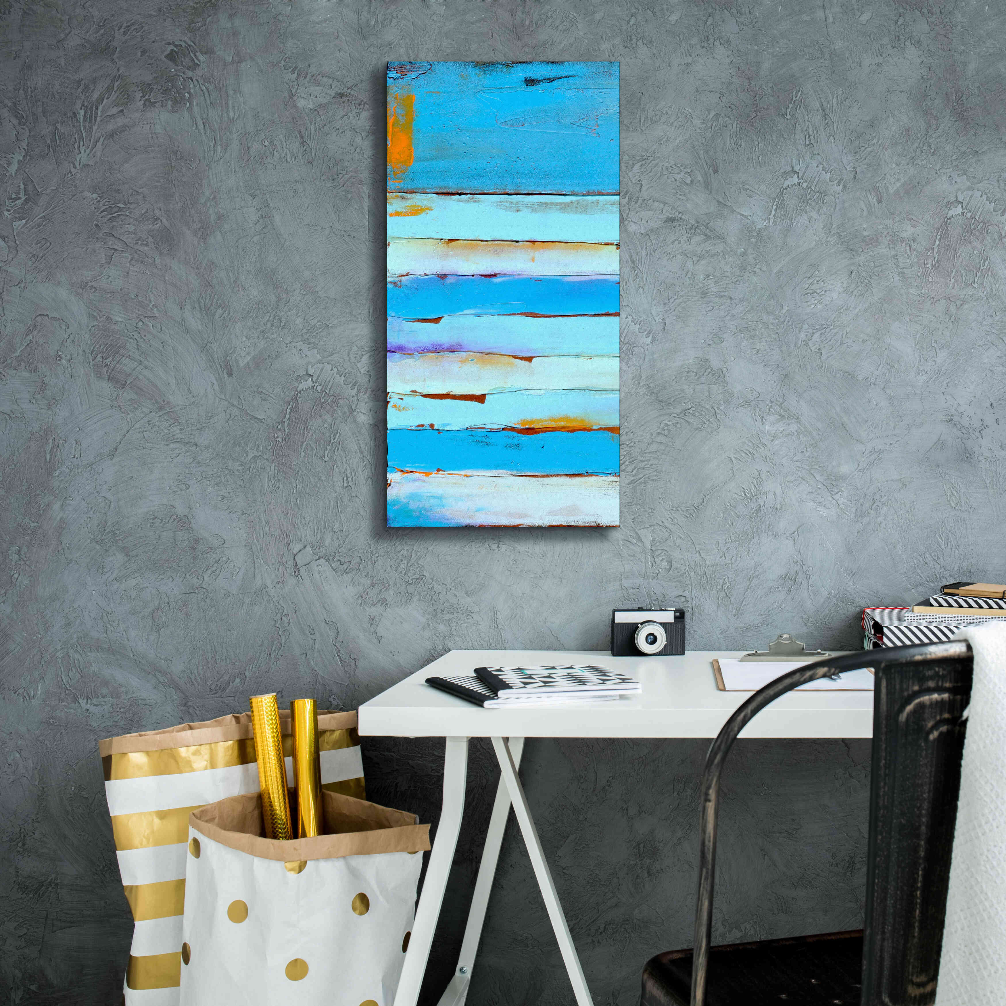 'Blue Jam I' by Erin Ashley, Giclee Canvas Wall Art,12x24