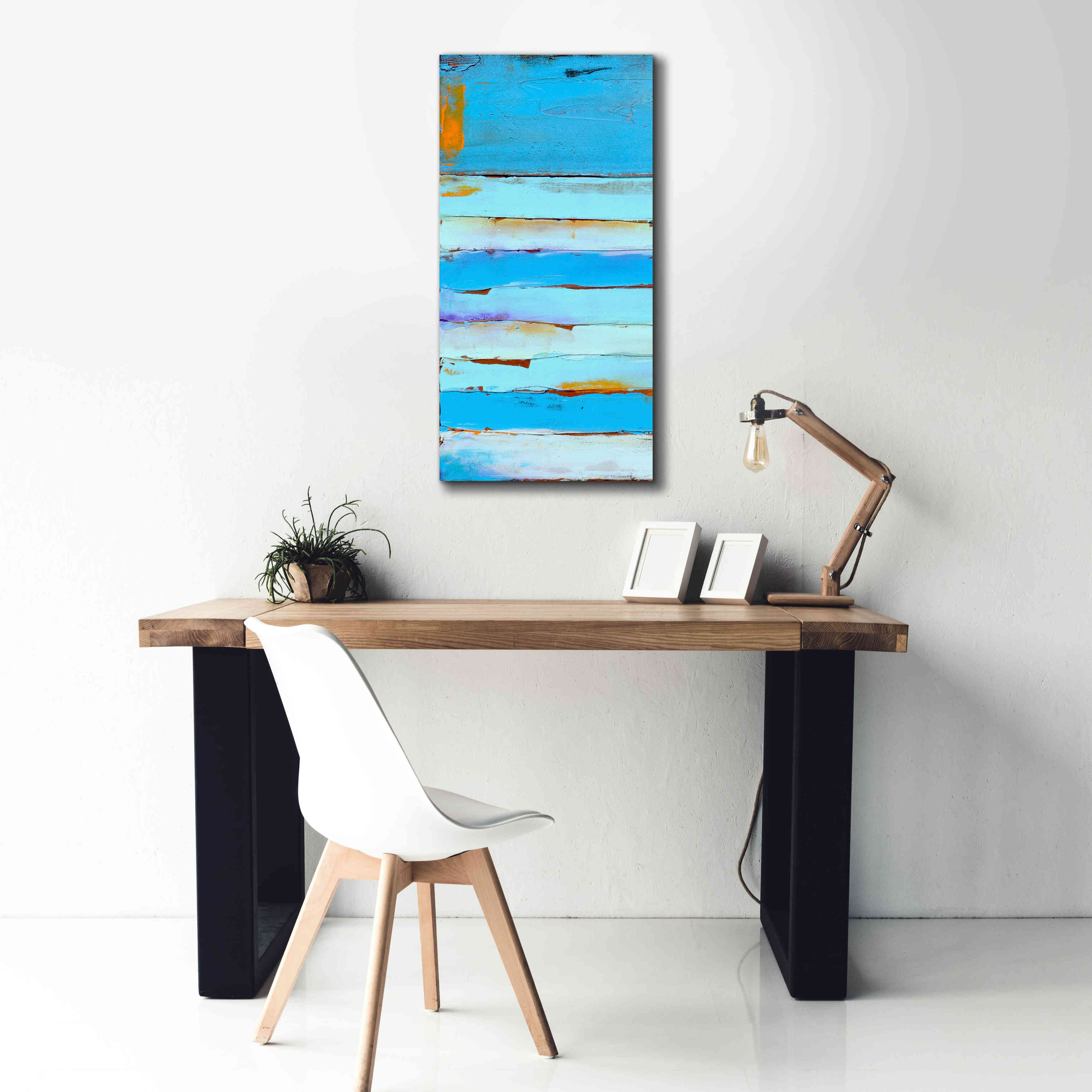 'Blue Jam I' by Erin Ashley, Giclee Canvas Wall Art,20x40