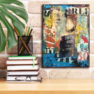 'Collage Head' by Erin Ashley, Giclee Canvas Wall Art,12x16