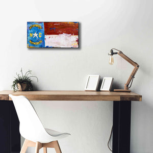 'NC Flag' by Erin Ashley, Giclee Canvas Wall Art,24x12