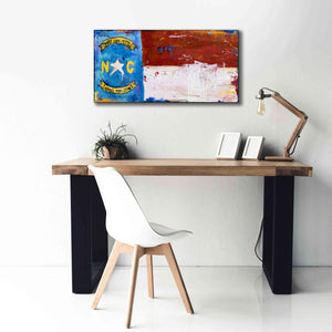 'NC Flag' by Erin Ashley, Giclee Canvas Wall Art,40x20