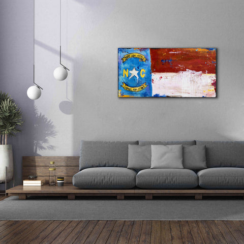Image of 'NC Flag' by Erin Ashley, Giclee Canvas Wall Art,60x30