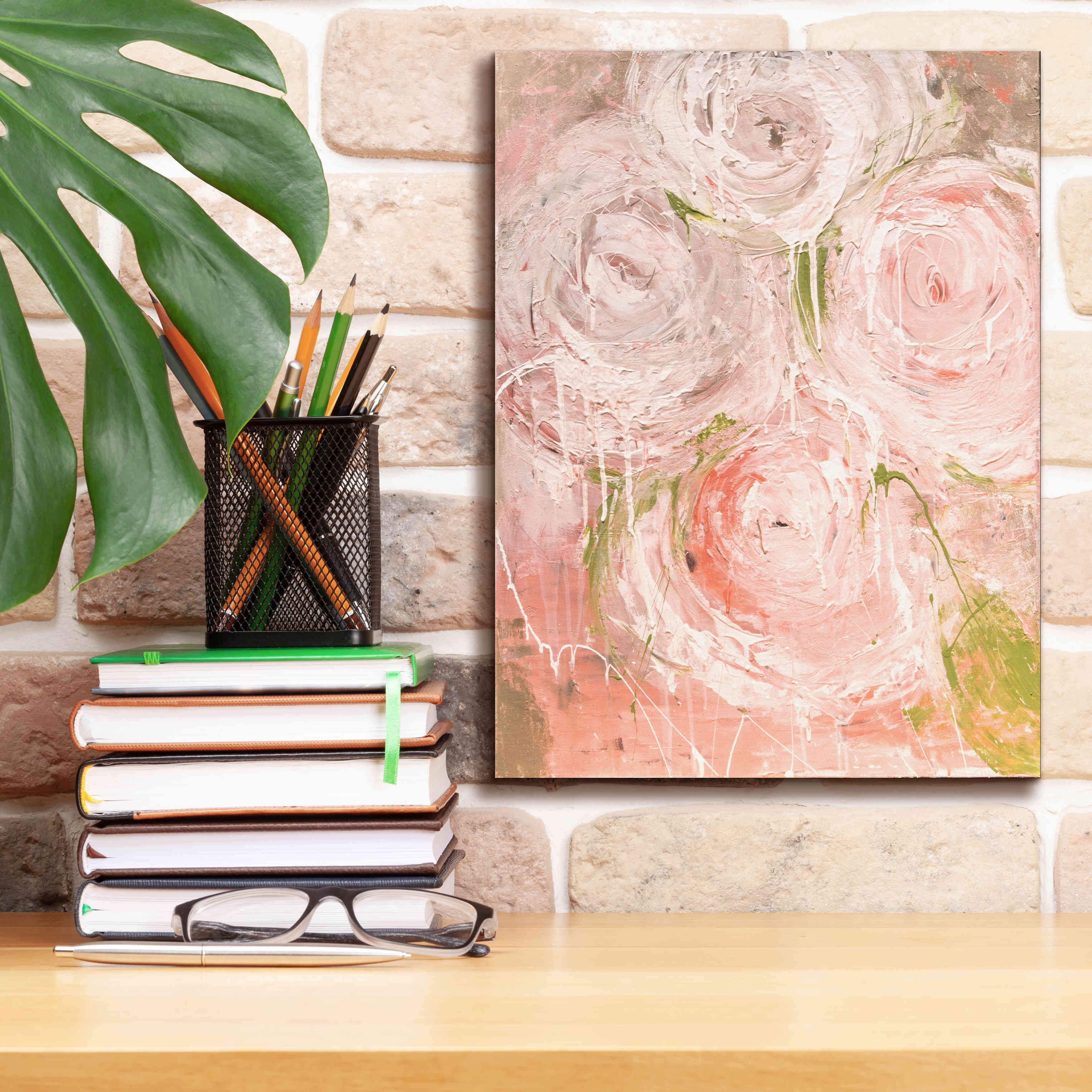 'Vintage Rose' by Erin Ashley, Giclee Canvas Wall Art,12 x 16